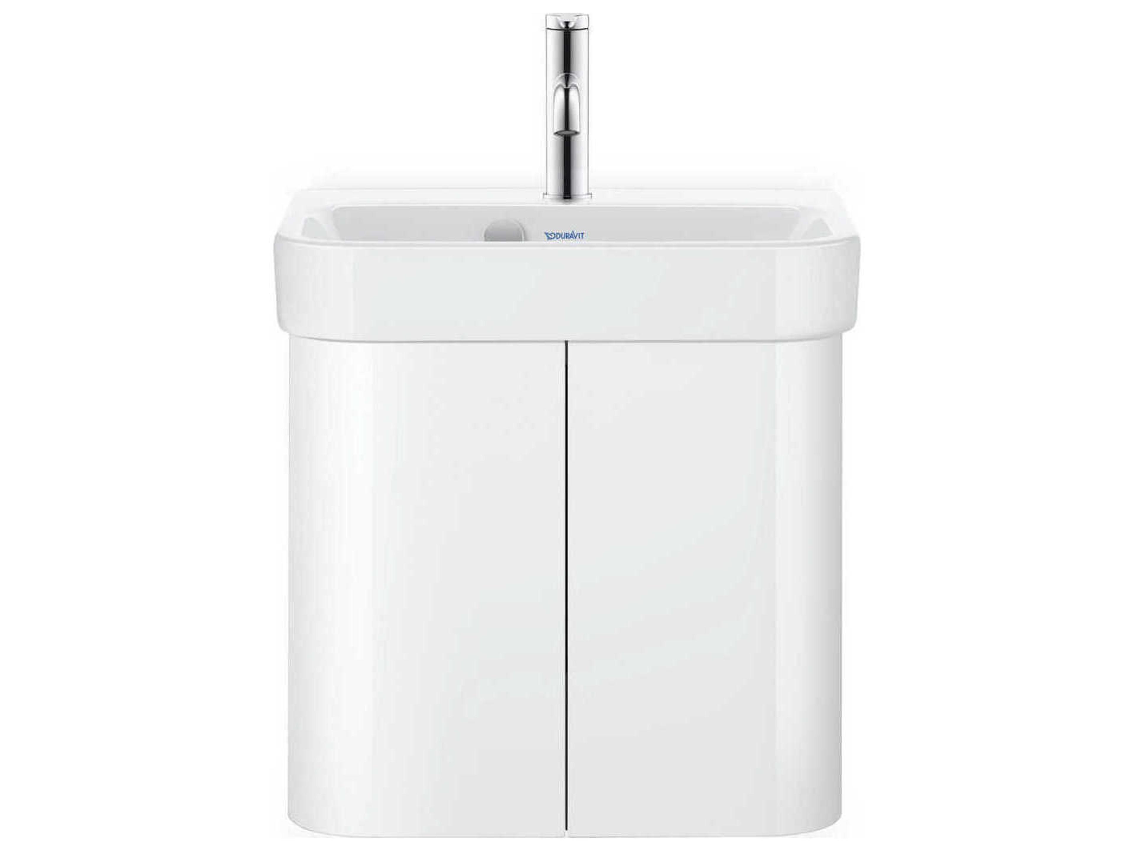 Duravit Happy D.2 20'' Ceramic White High Gloss Hand Sink with 1 Faucet Hole