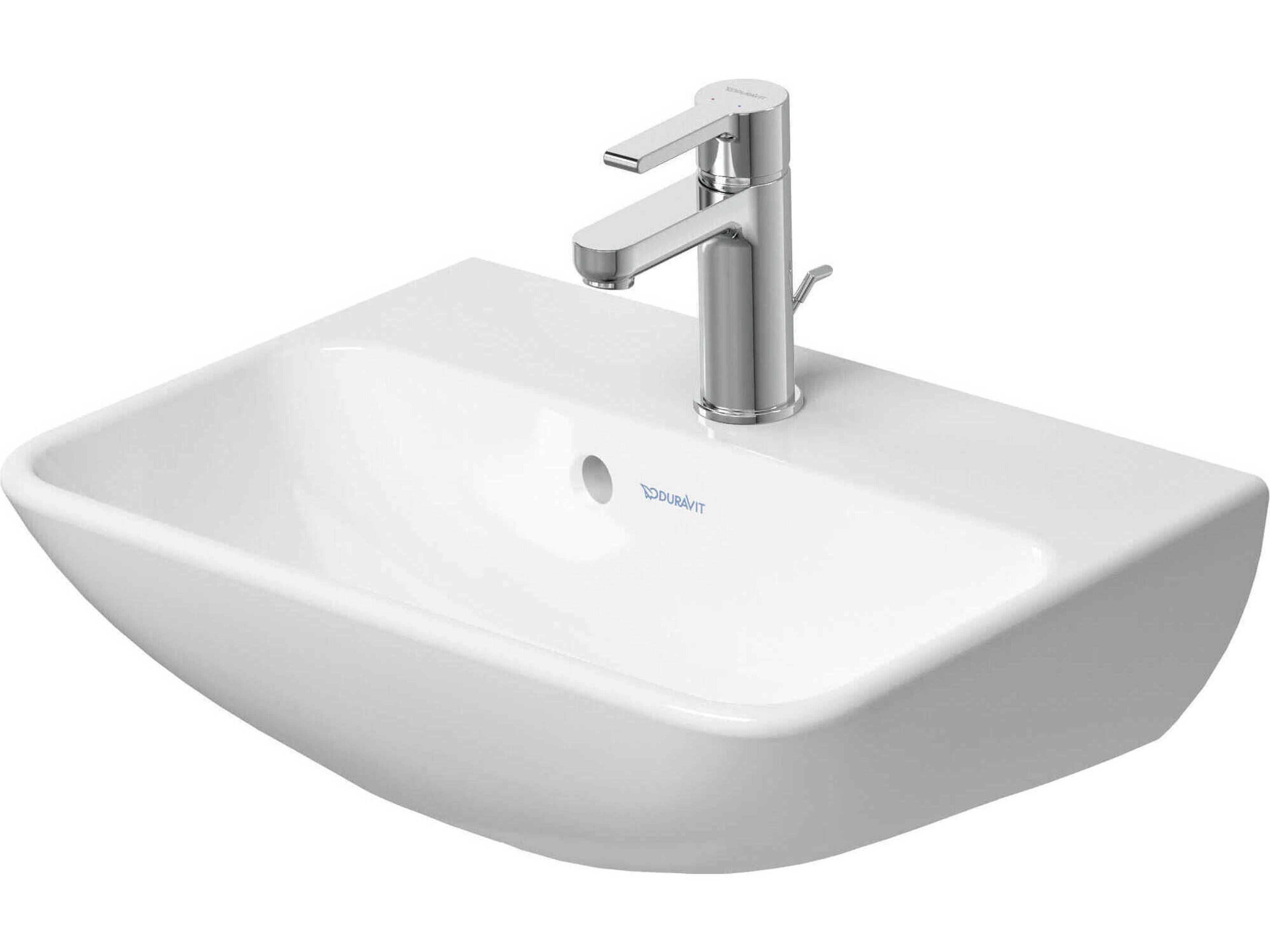 Me By Starck 18'' Ceramic White High Gloss Hand Sink with 1 Faucet Hole
