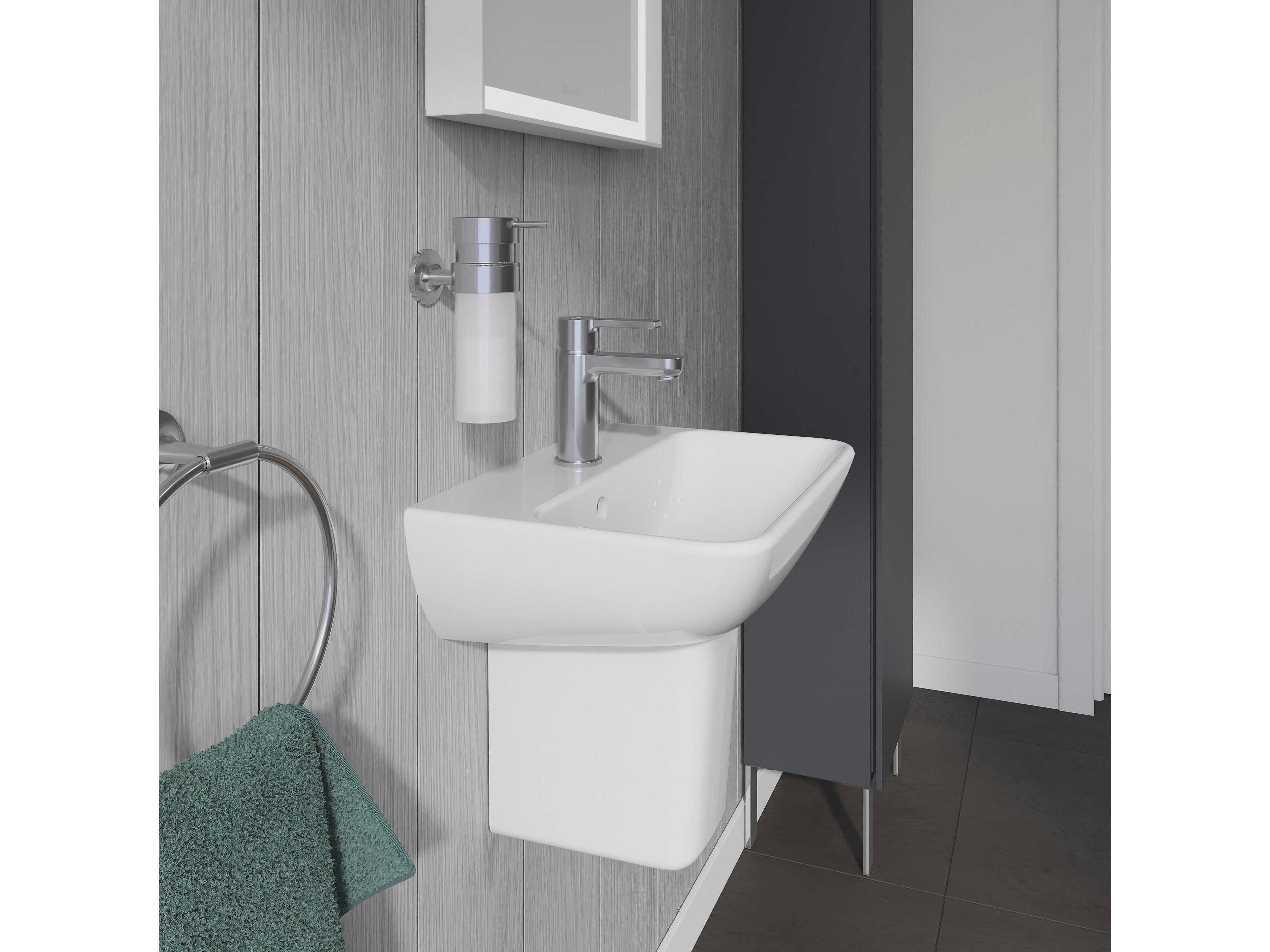 Duravit Me By Starck 18'' Ceramic White High Gloss Hand Sink with 1 Faucet Hole