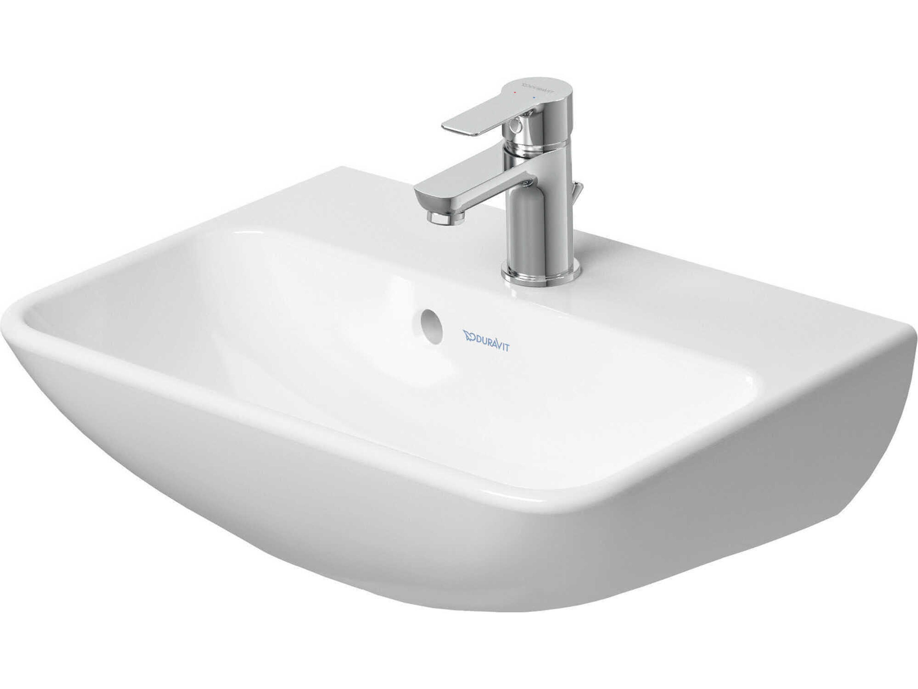 Duravit Me By Starck 18'' Ceramic White High Gloss Hand Sink with No  Faucet Hole