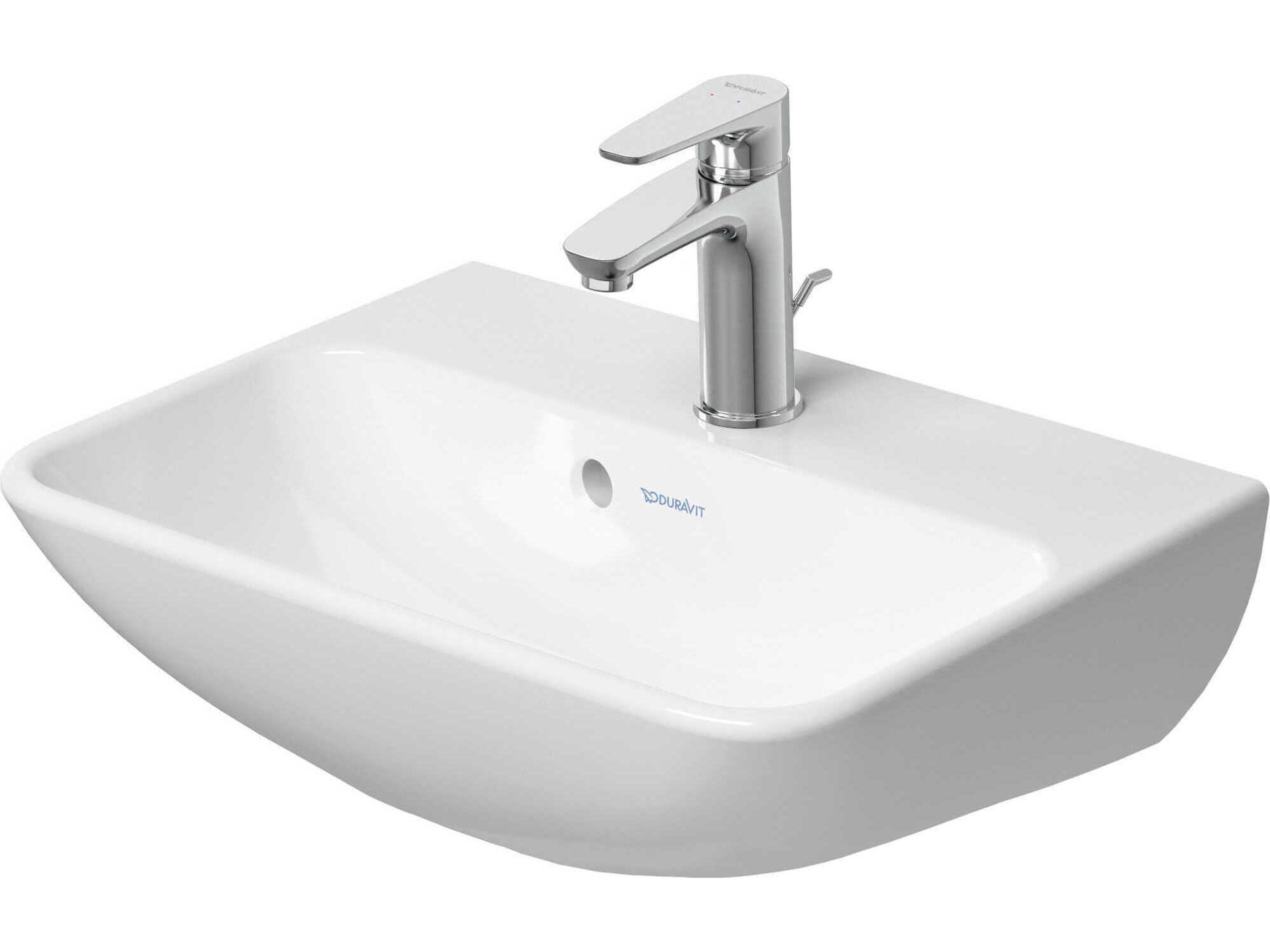 Duravit Me By Starck 18'' Ceramic White Satin Matte Hand Sink with No  Faucet Hole