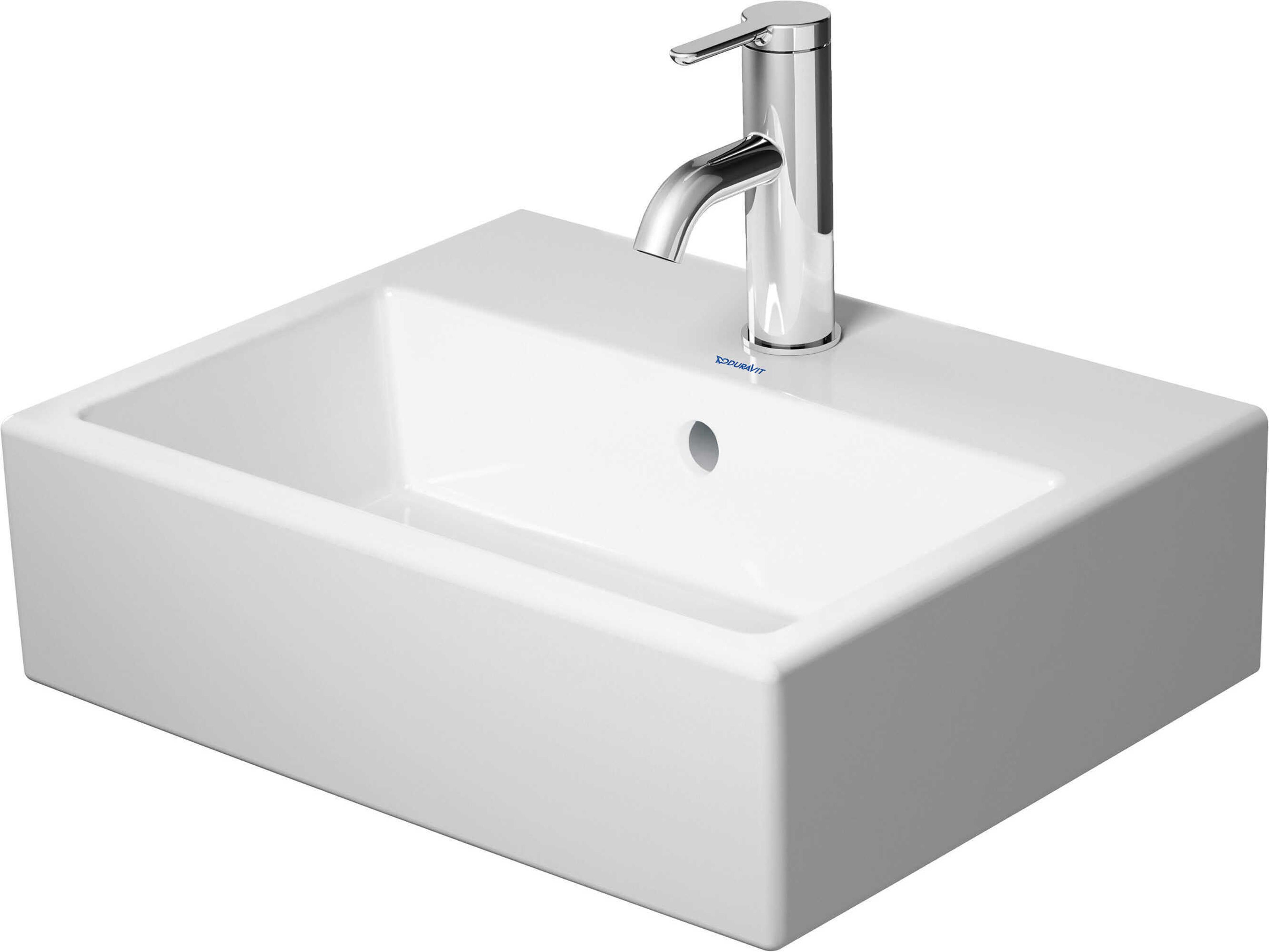 Duravit Vero 16'' Ceramic White High Gloss Hand Sink with 1 Faucet Hole