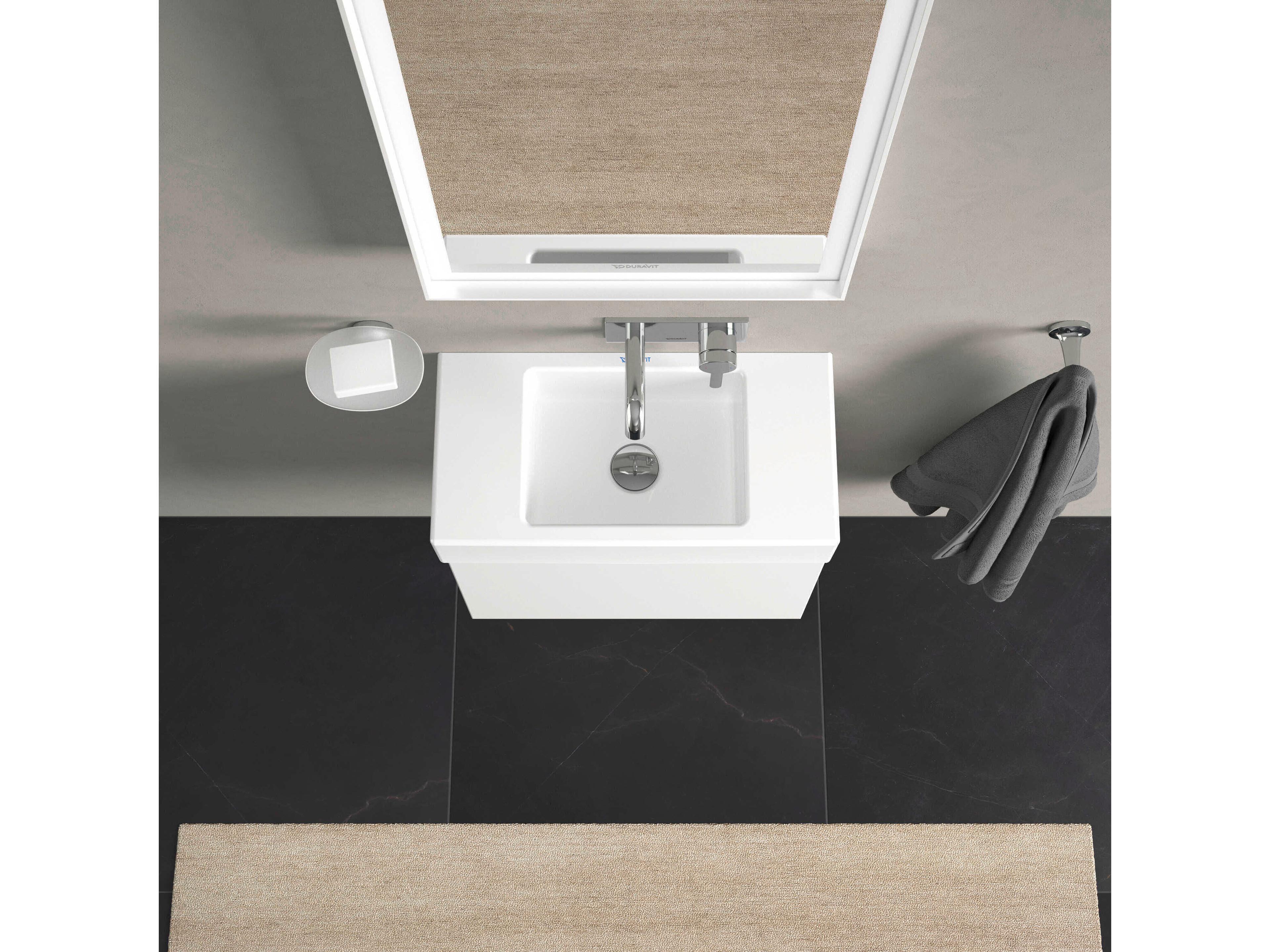 Duravit Vero 20'' Ceramic White High Gloss Hand Sink with No Faucet Hole