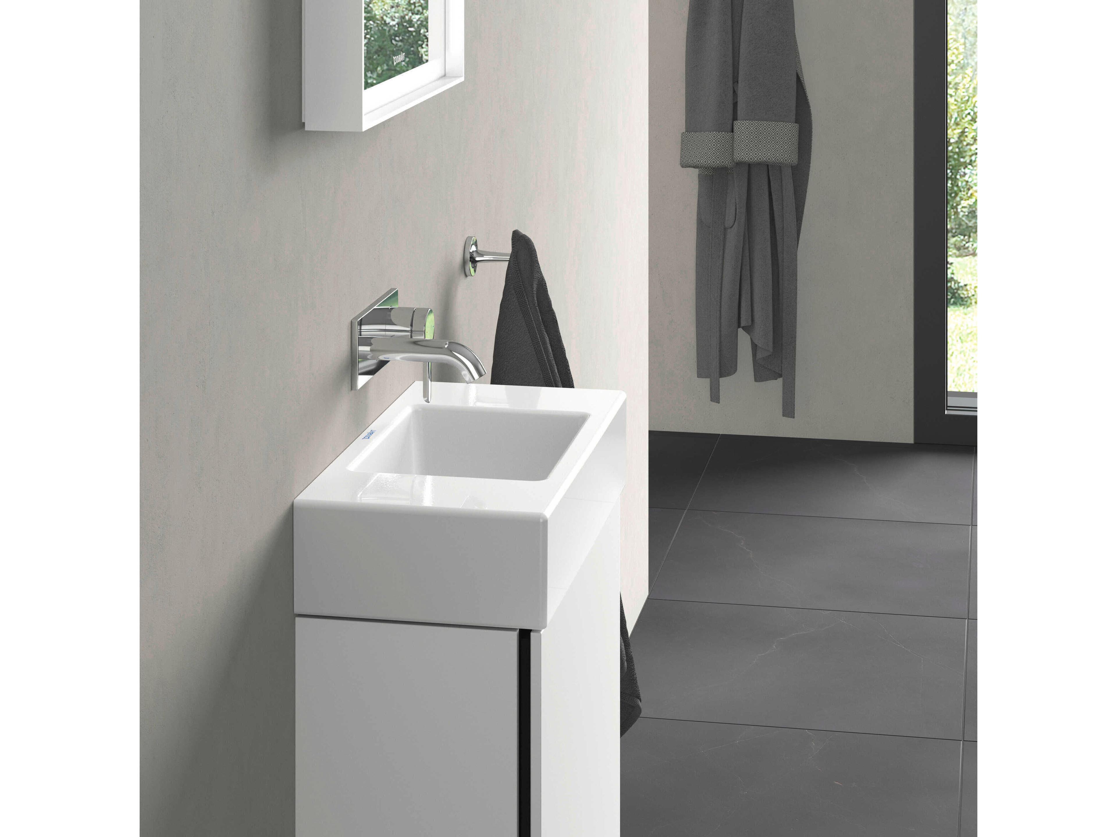 Duravit Vero 20'' Ceramic White High Gloss Hand Sink with No Faucet Hole