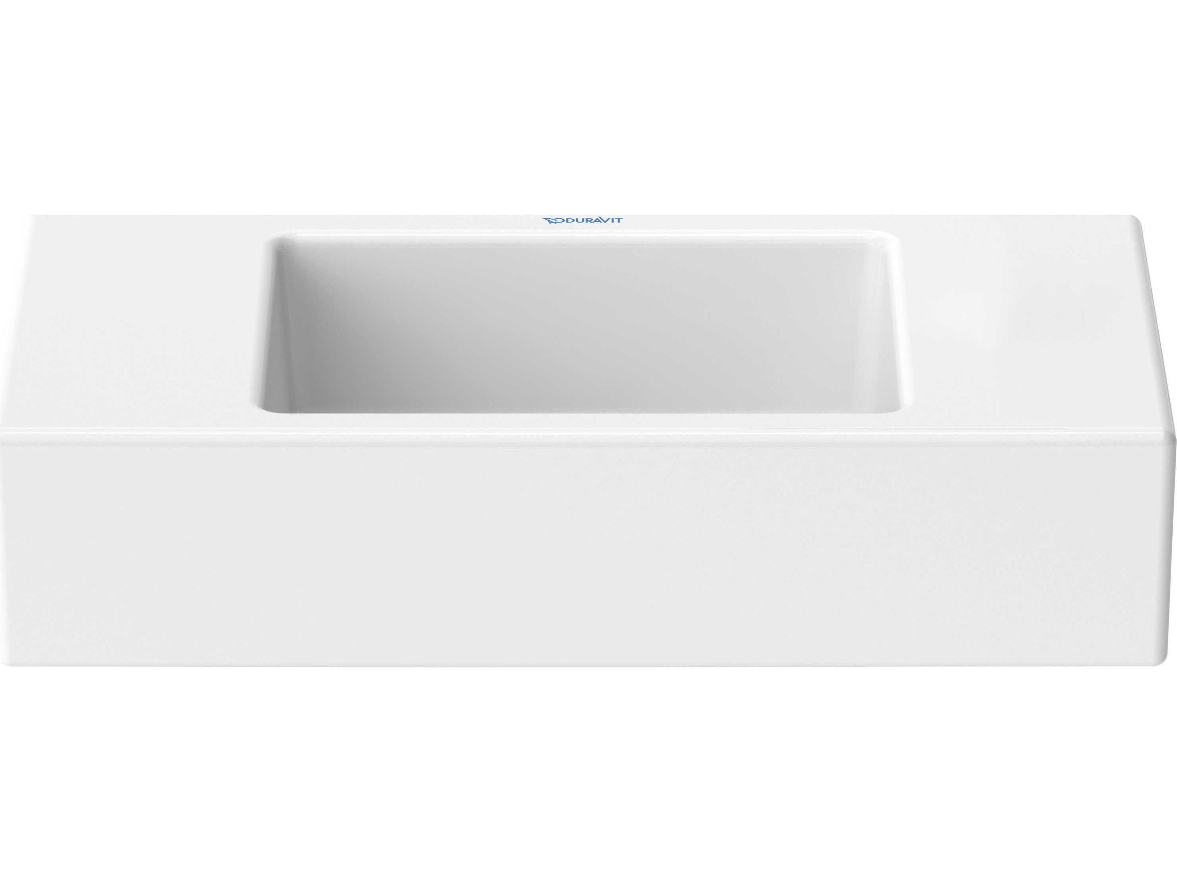 Duravit Vero 20'' Ceramic White High Gloss Hand Sink with No Faucet Hole