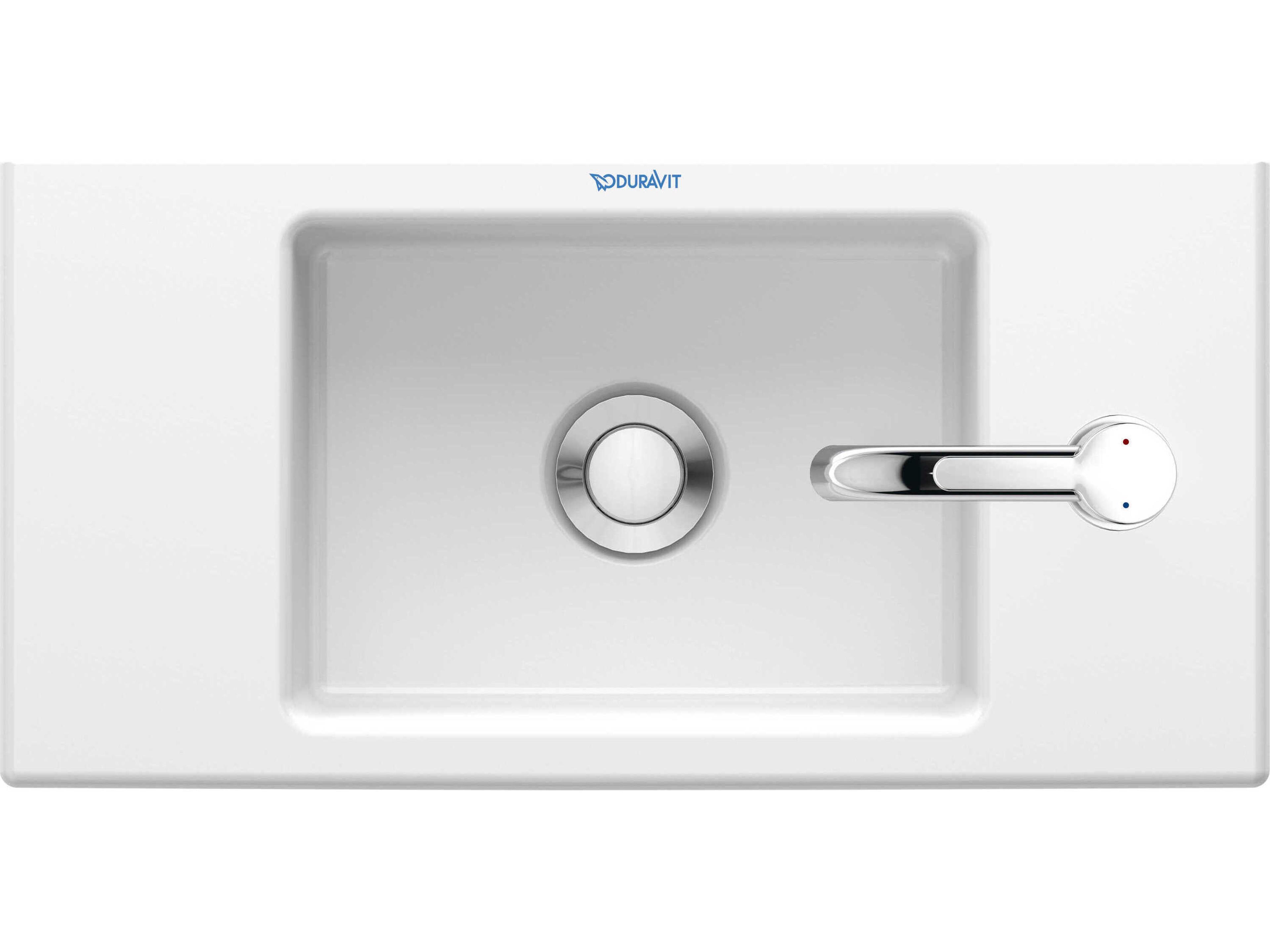 Duravit Vero 20'' Ceramic White High Gloss Hand Sink with 1 Right Side Faucet Hole