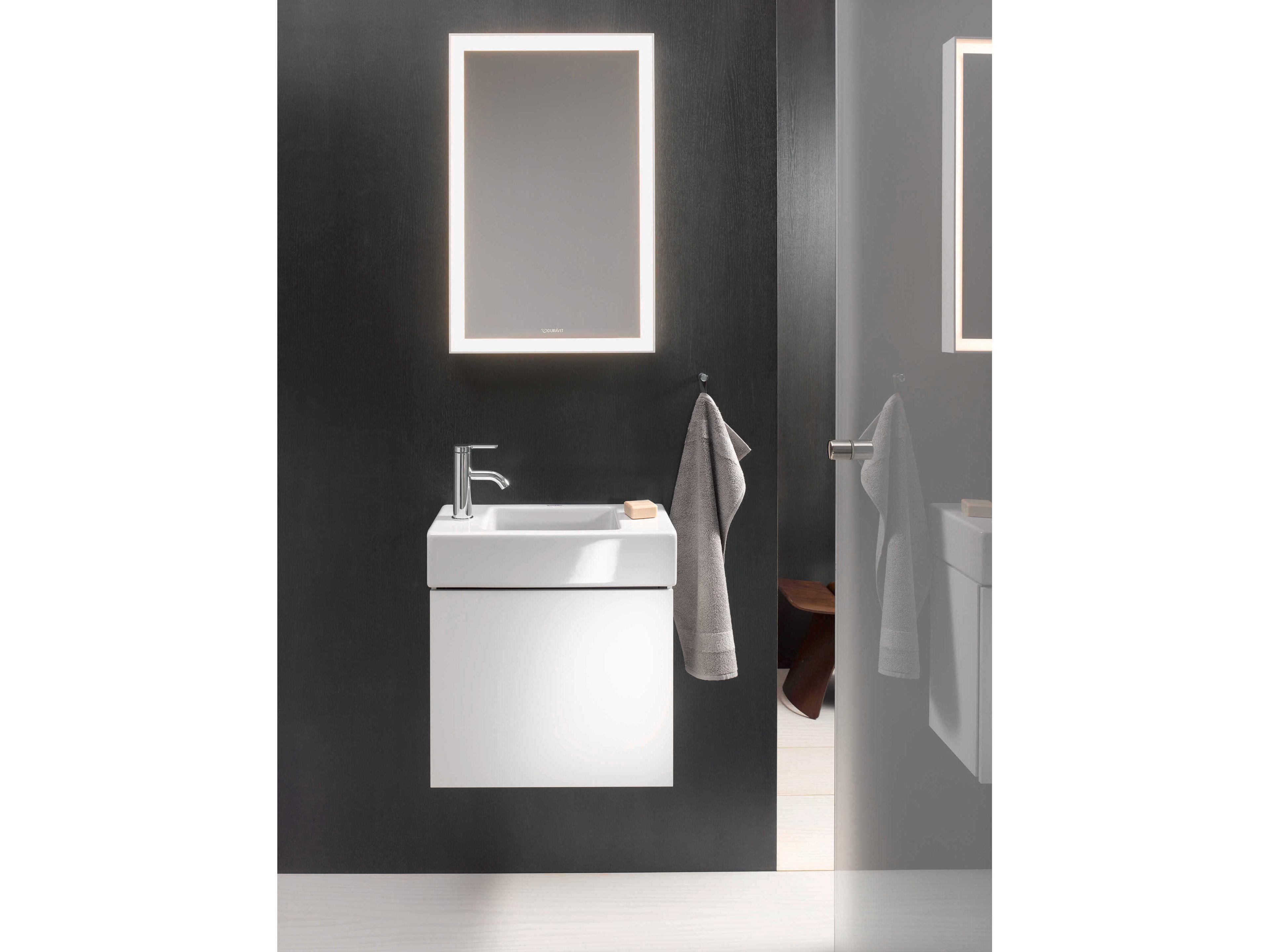 Duravit Vero 20'' Ceramic White High Gloss Hand Sink with 1 Left Side Faucet Hole