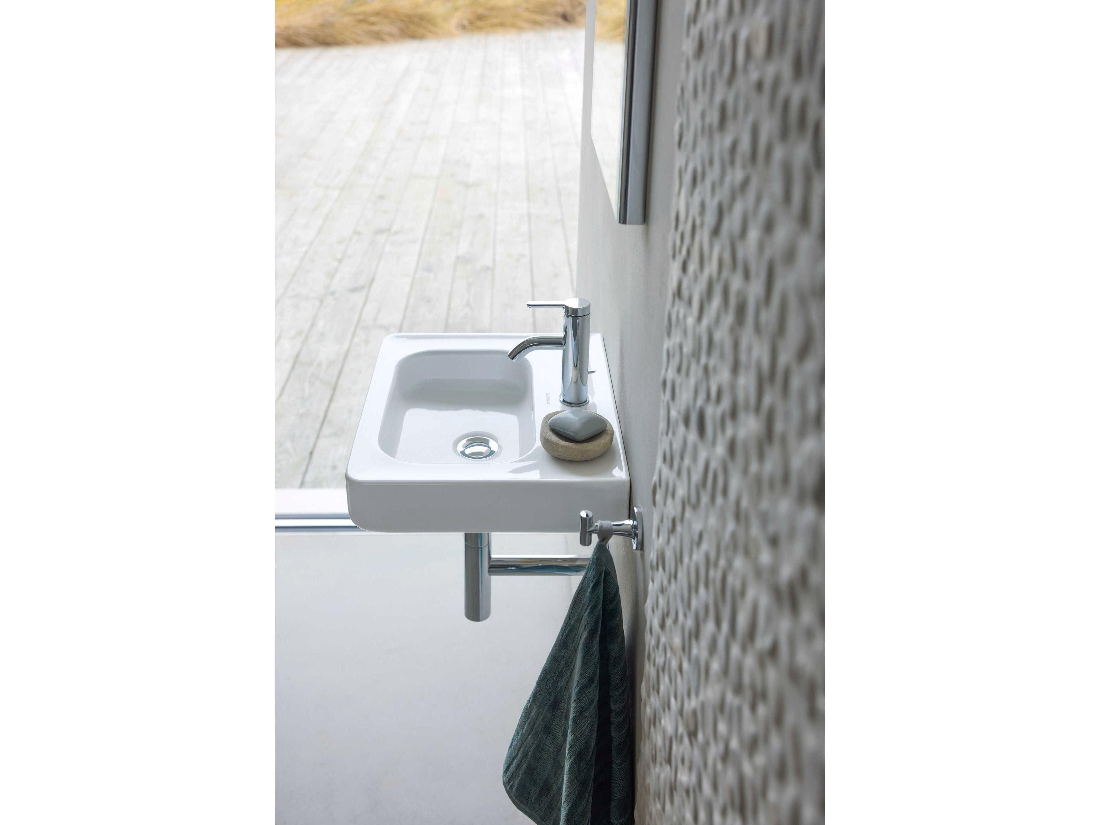 Duravit Soleil By Starck 18'' Ceramic White High Gloss Hand Sink with 1 Faucet Hole
