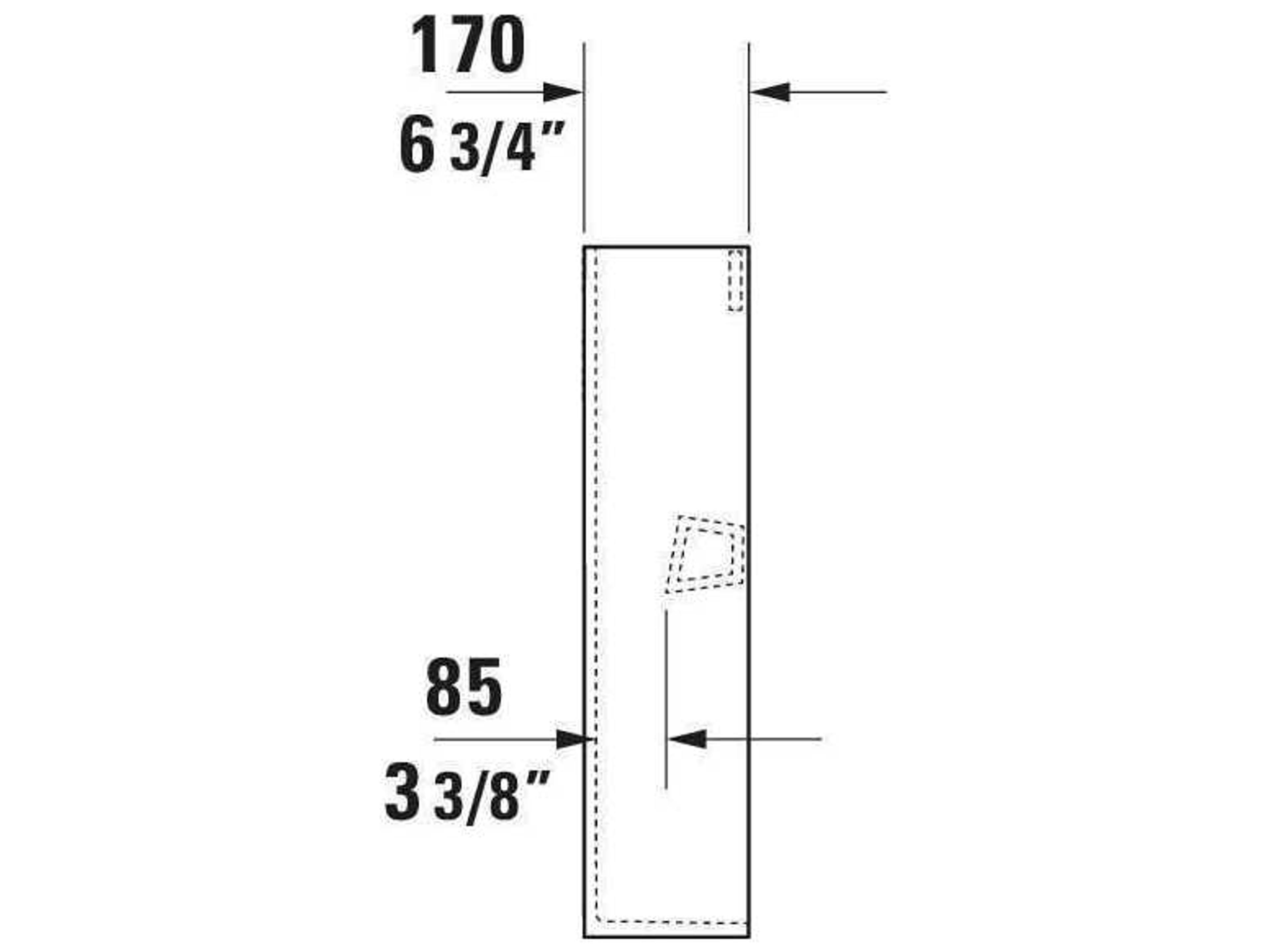 Duravit Happy D.2 9'' Ceramic White High Gloss Pedestal