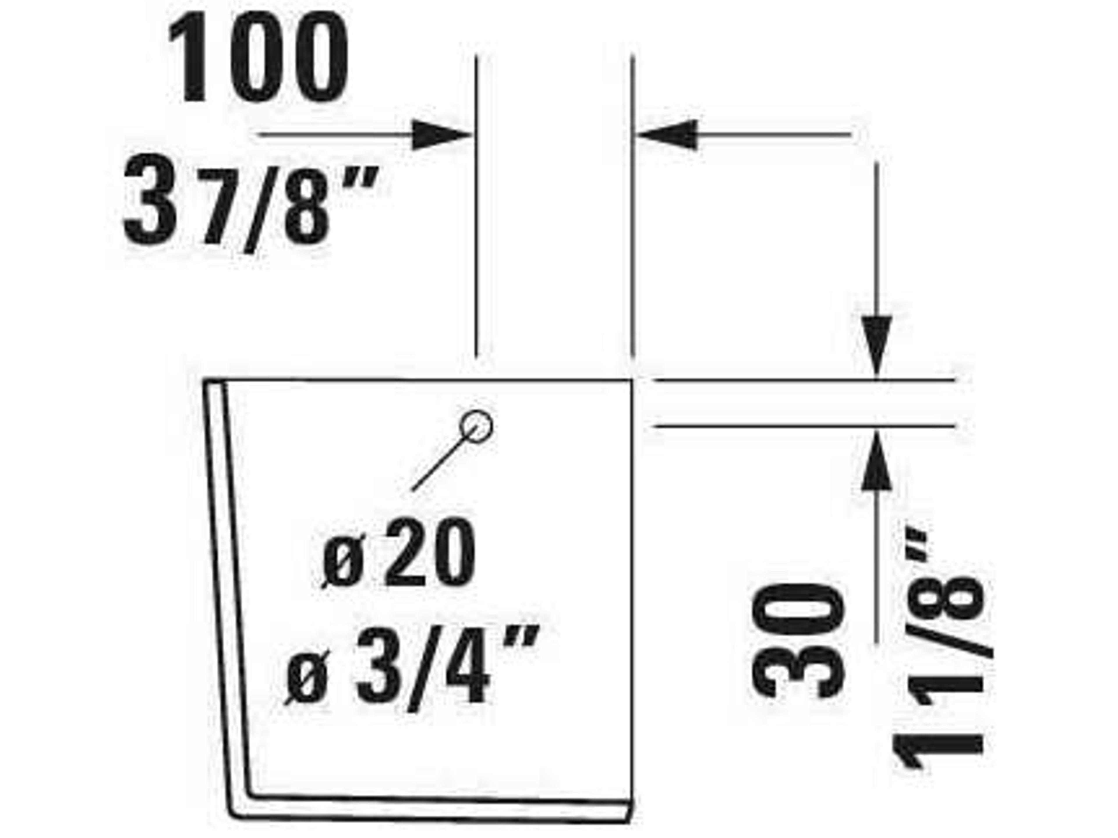 Duravit Soleil By Starck 7'' White High Gloss Siphon Cover