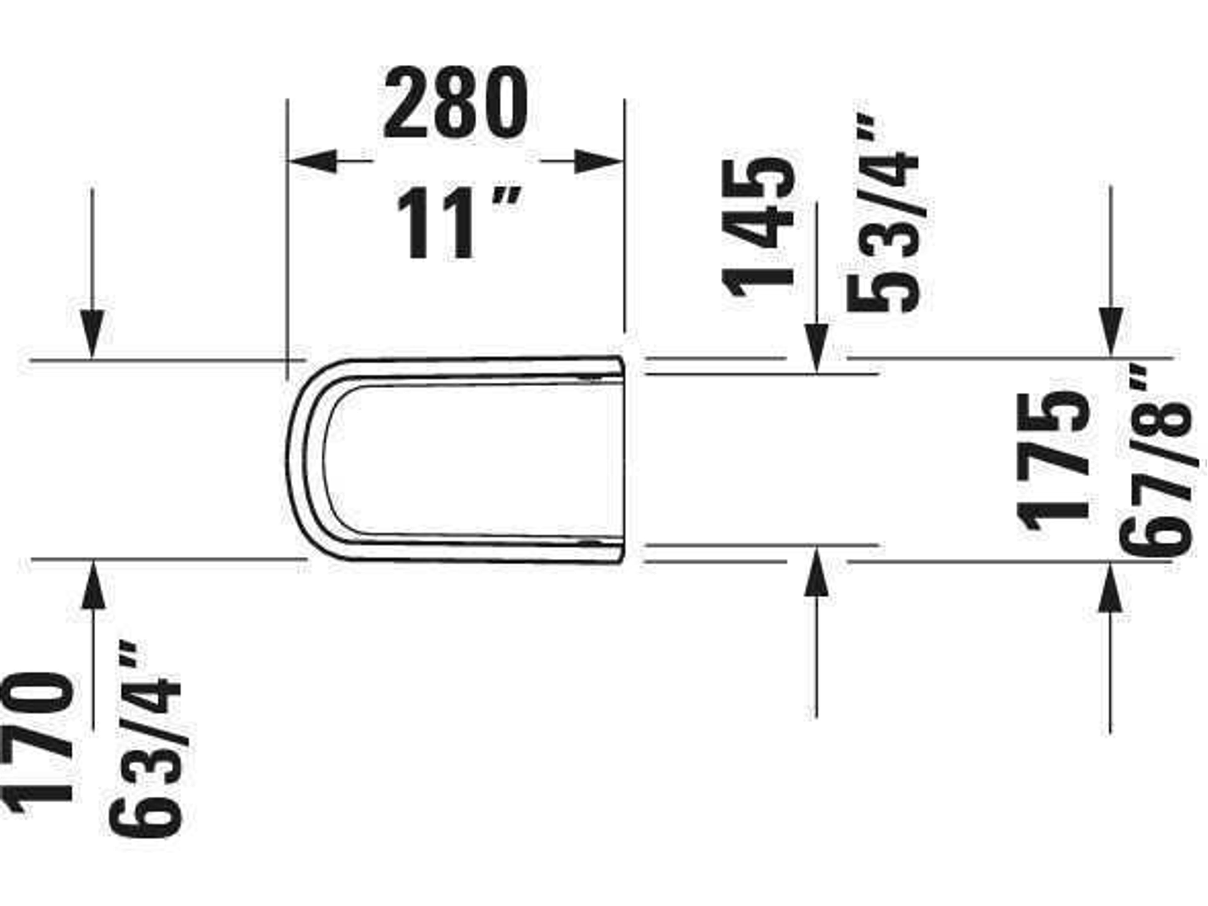 Duravit Soleil By Starck 7'' White High Gloss Siphon Cover