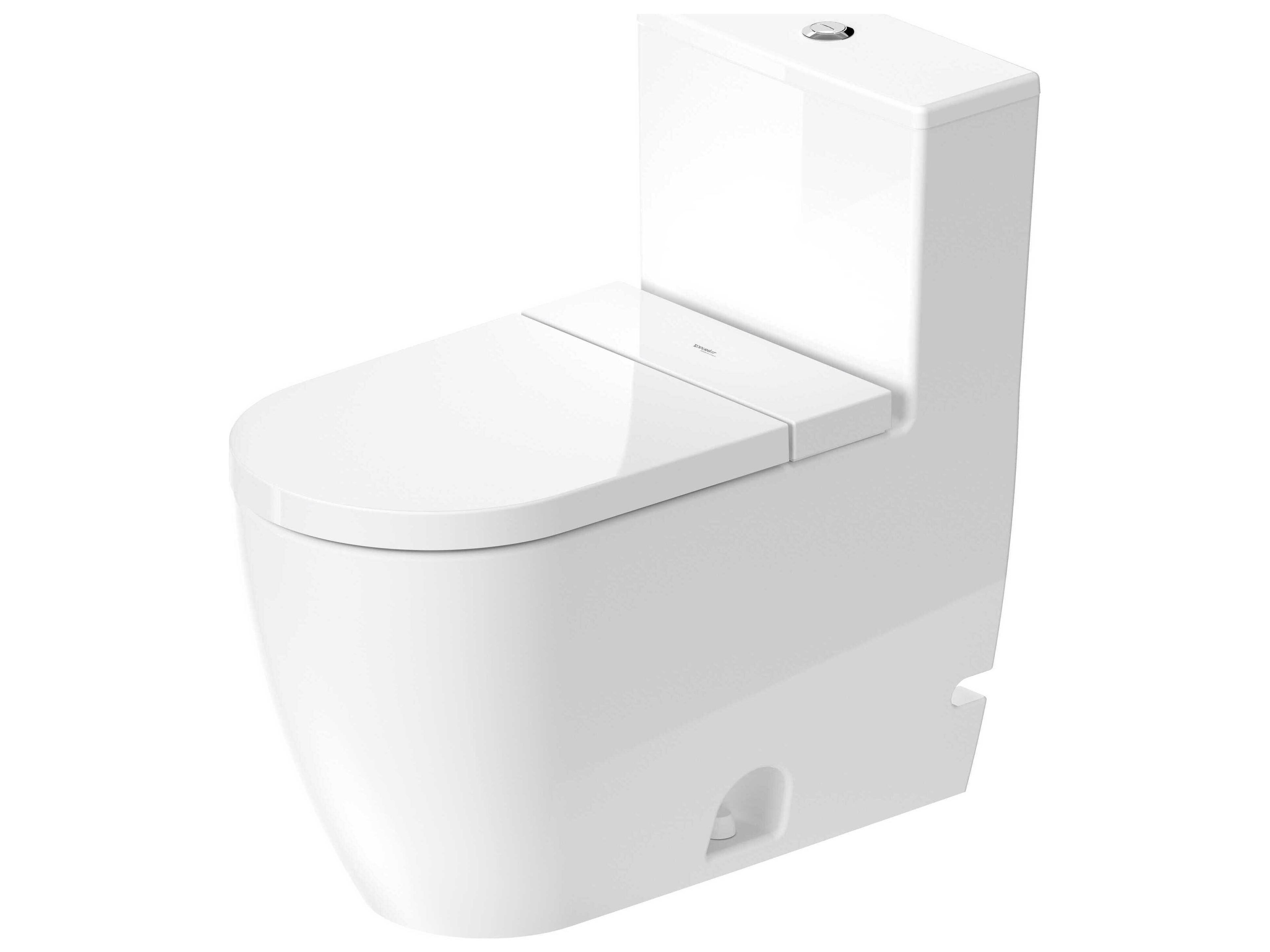 Me By Starck 16'' Ceramic Dual Flush White High Gloss One-Piece Toilet - HygieneGlaze