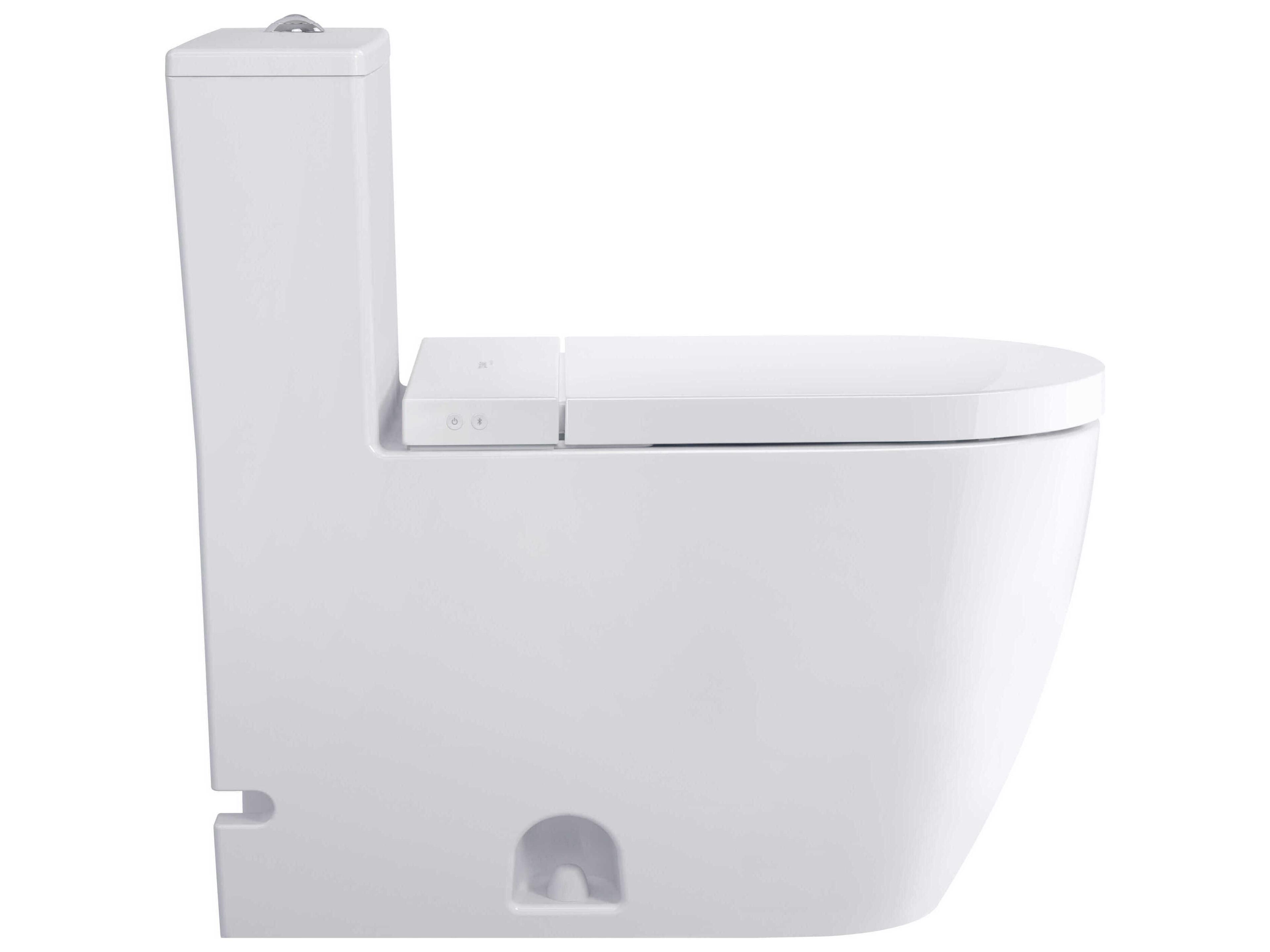 Duravit Me By Starck 16'' Ceramic Dual Flush White High Gloss One-Piece Toilet - HygieneGlaze