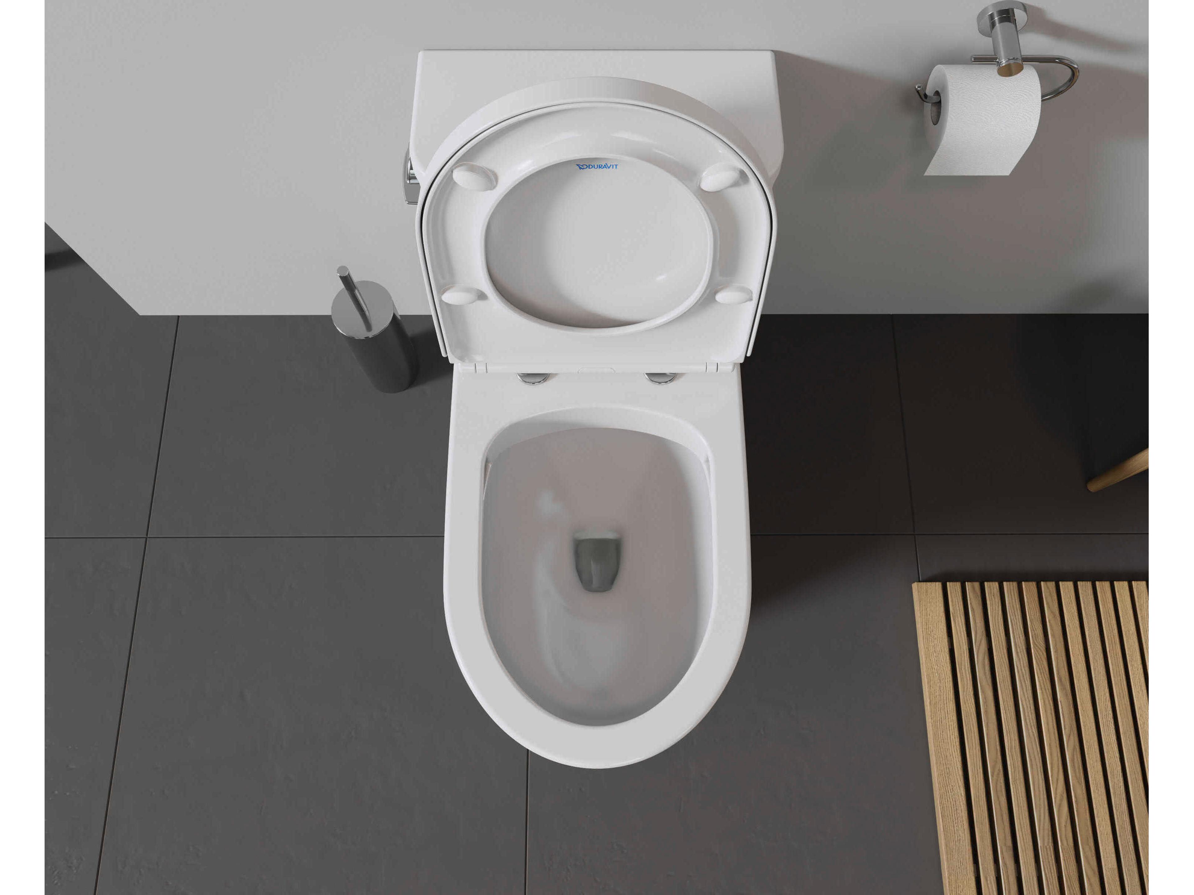 Duravit Duravit No.1 15'' Ceramic Single-Flush White High Gloss Toilet - Left-Hand Lever
