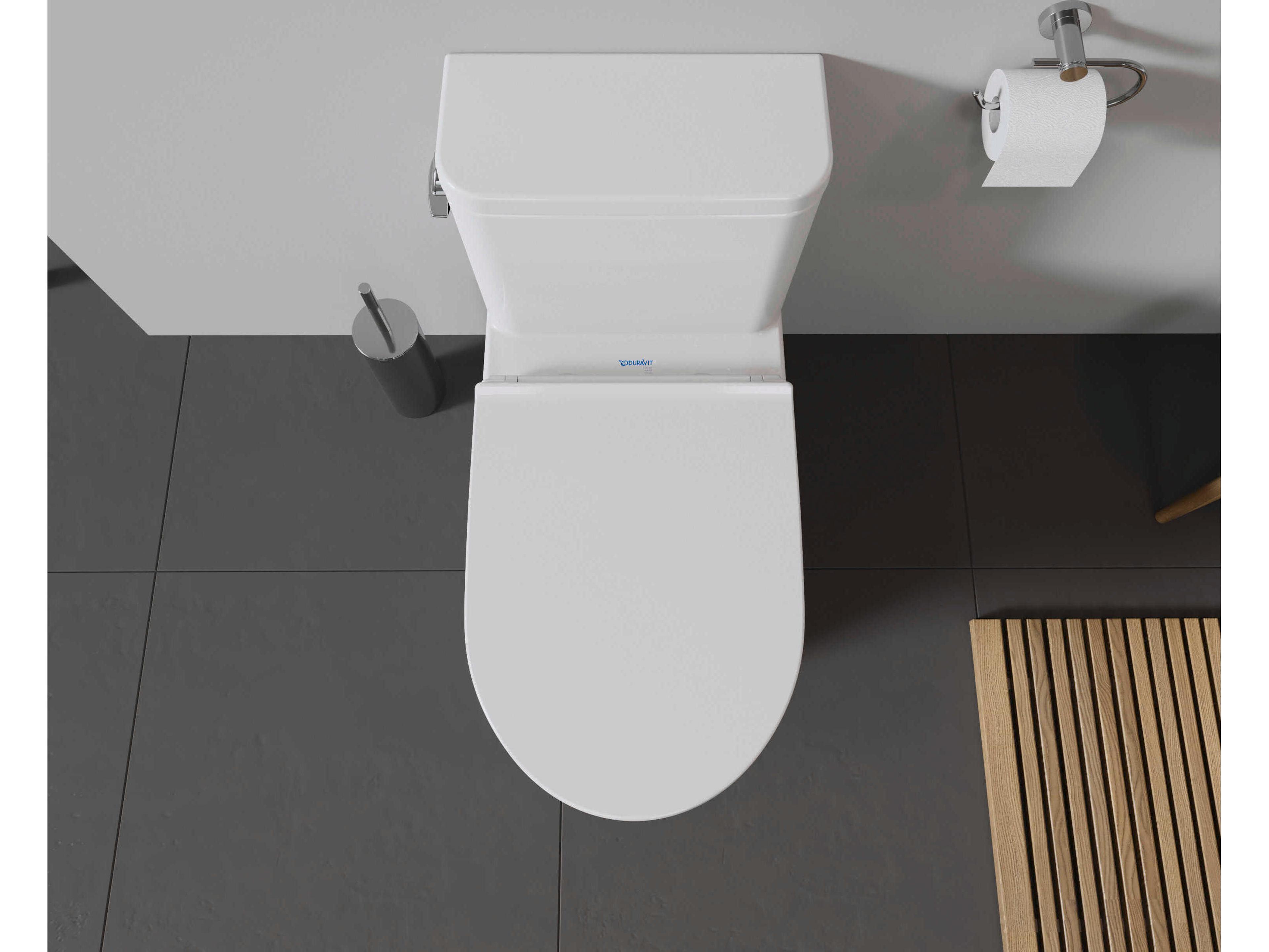 Duravit Duravit No.1 15'' Ceramic Single-Flush White High Gloss Toilet - Left-Hand Lever