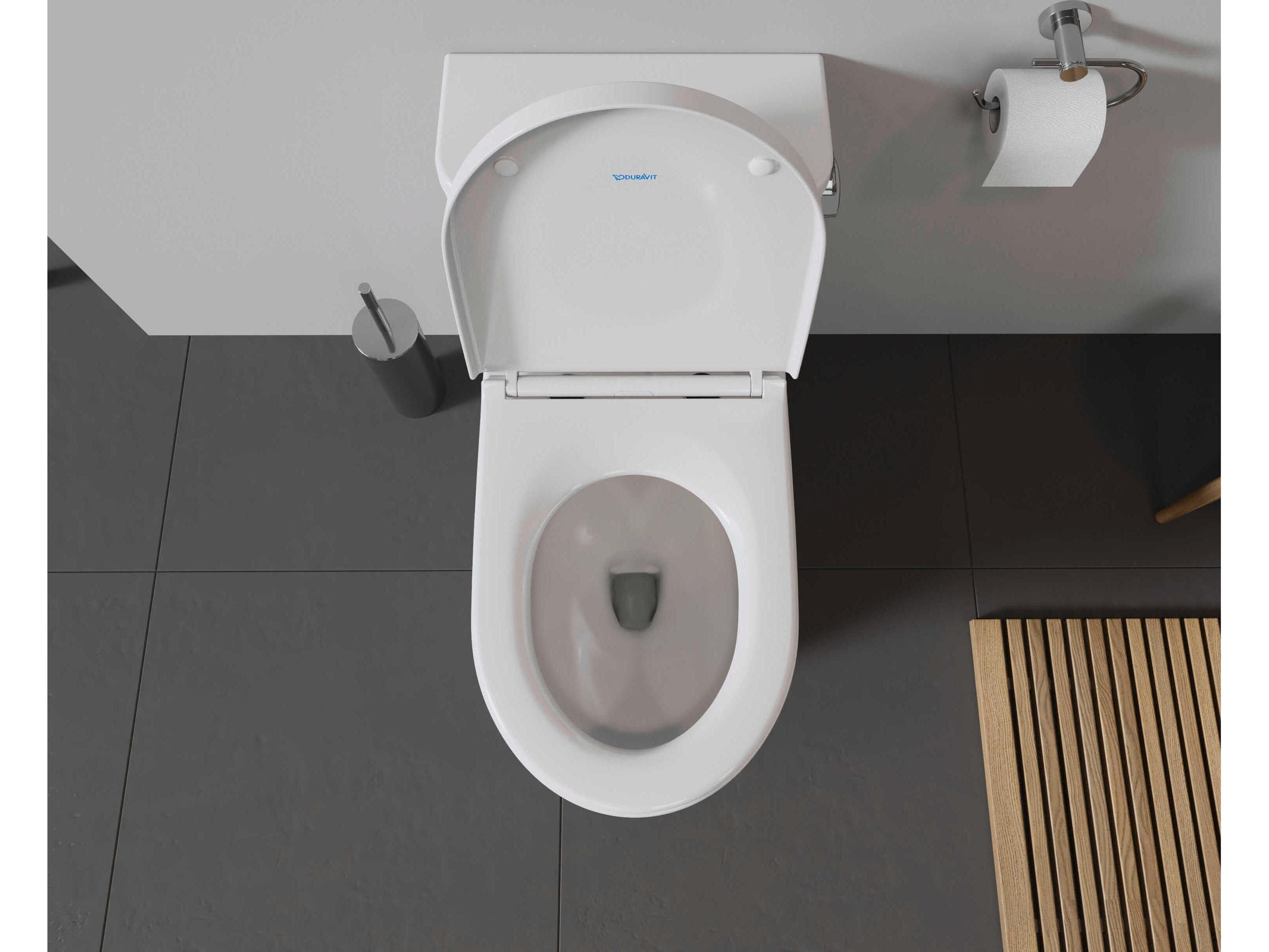 Duravit Duravit No.1 15'' Ceramic Single-Flush White High Gloss Toilet - Right-Hand Lever