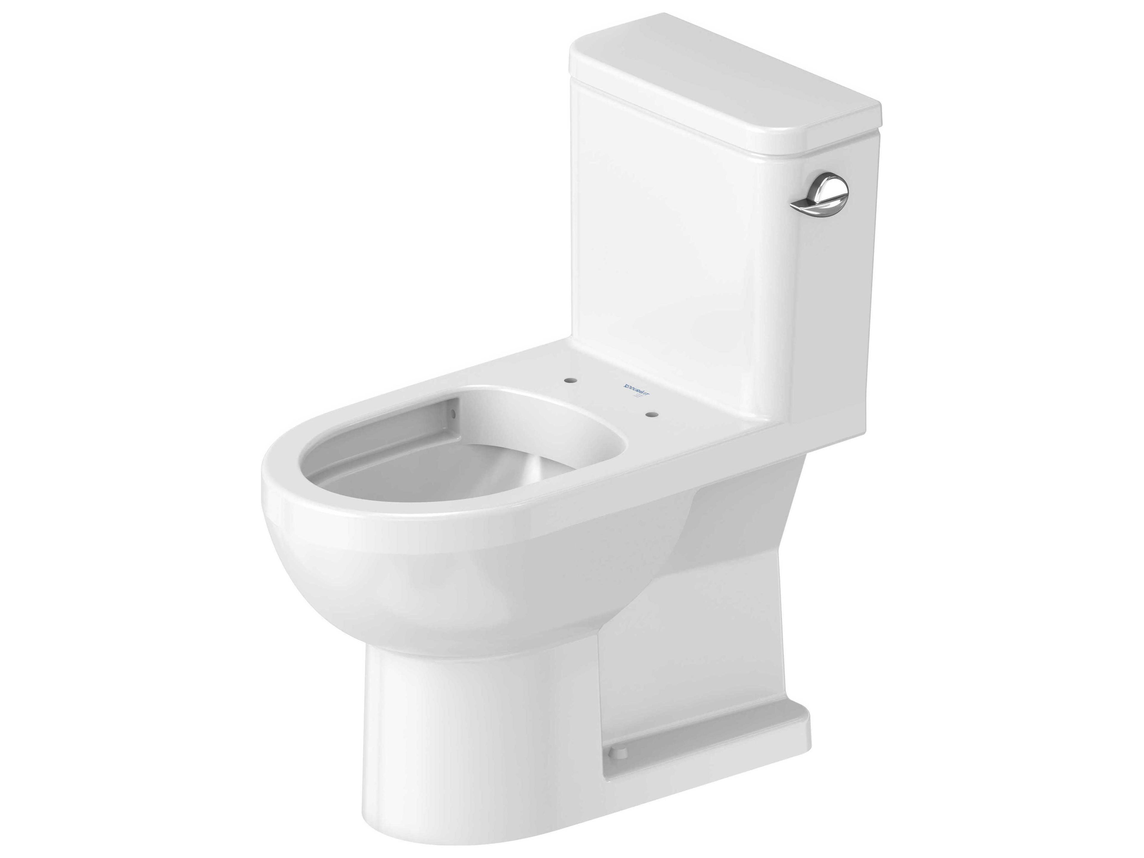 Duravit Duravit No.1 15'' Ceramic Single-Flush White High Gloss Toilet - Right-Hand Lever - HygieneGlaze