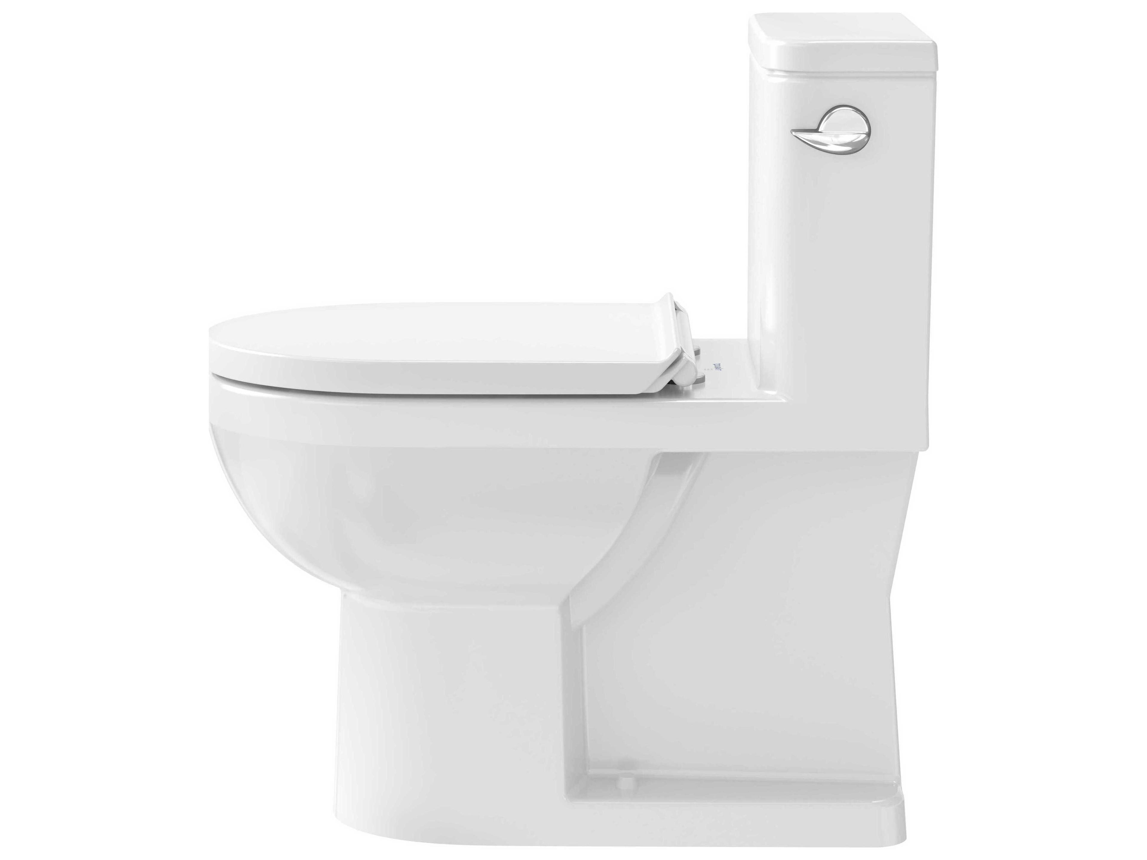 Duravit Duravit No.1 15'' Ceramic Single-Flush White High Gloss Toilet - Right-Hand Lever - HygieneGlaze