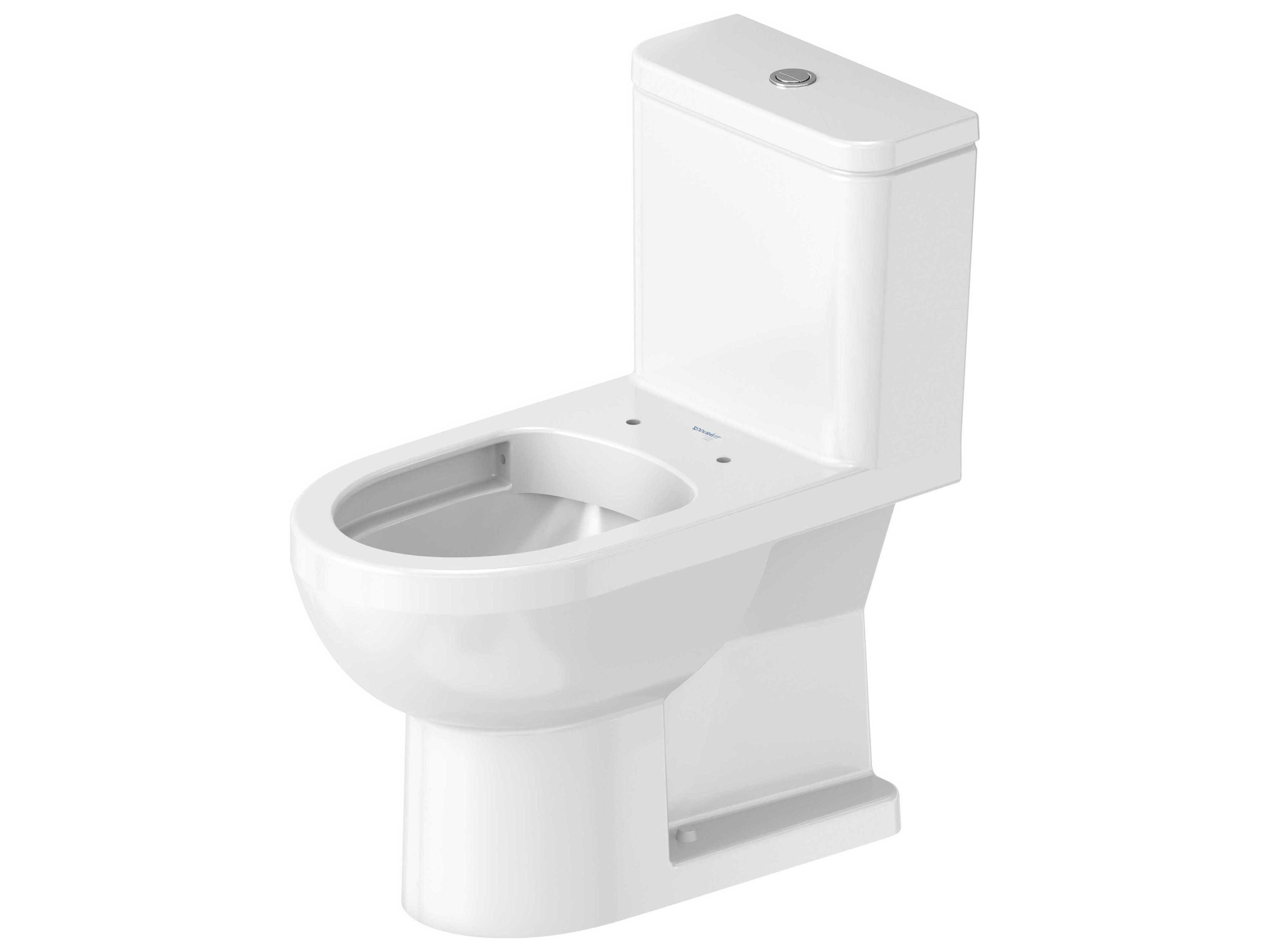 Duravit Duravit No.1 14'' Ceramic Dual Flush One-Piece White High Gloss Toilet - HygieneGlaze
