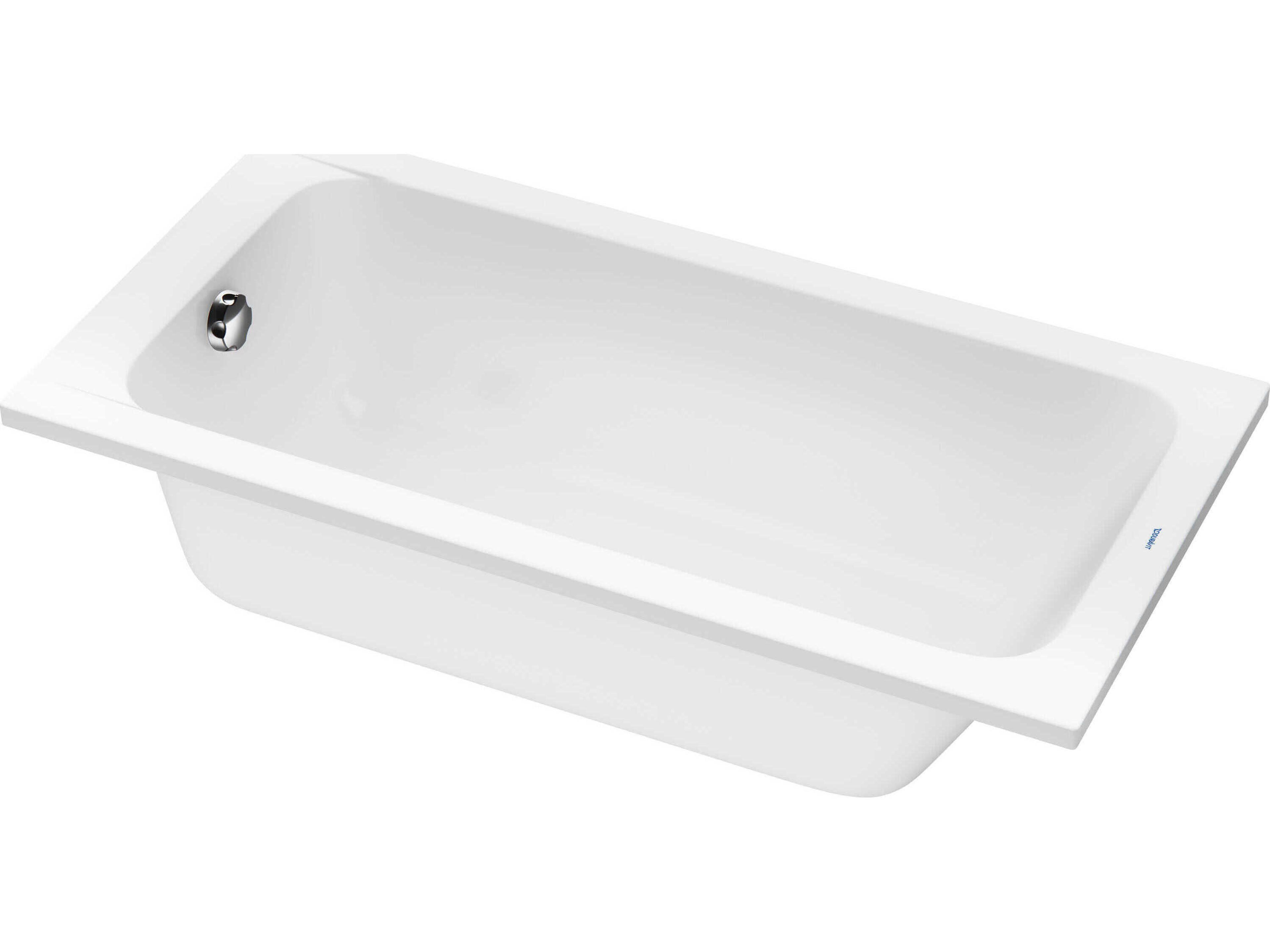 D-code 59'' Acrylic White Bathtub - Reversible Drain