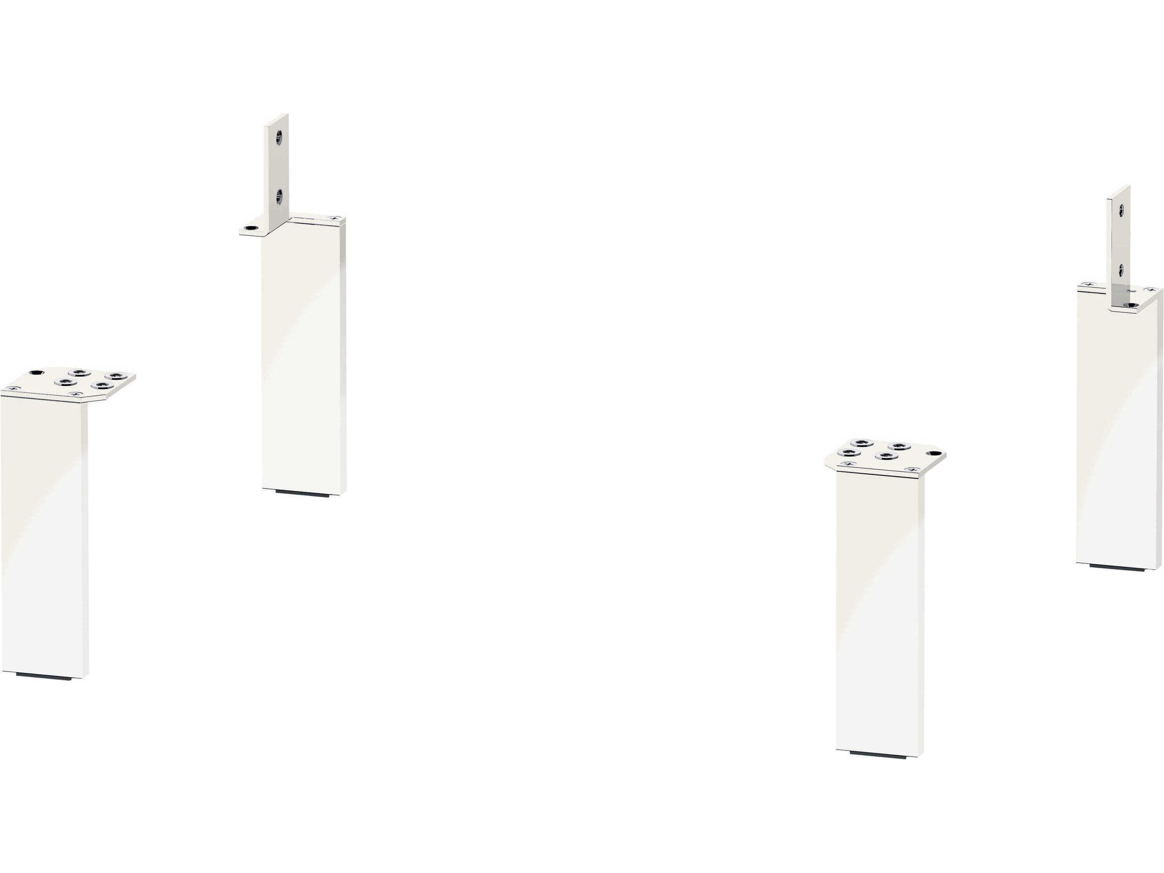 Brioso Concrete White High Gloss Leg