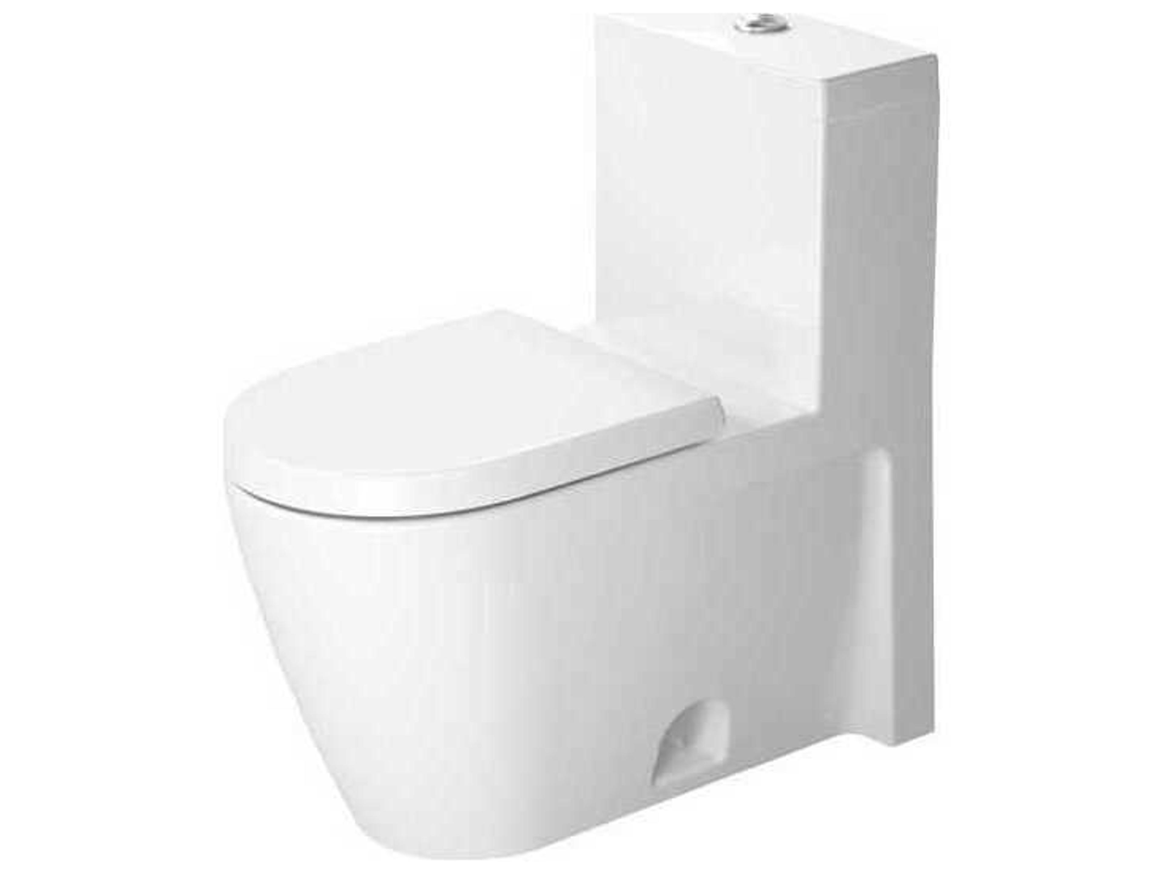 Starck 2 15'' Ceramic White High Gloss One-Piece Toilet - Seat Included
