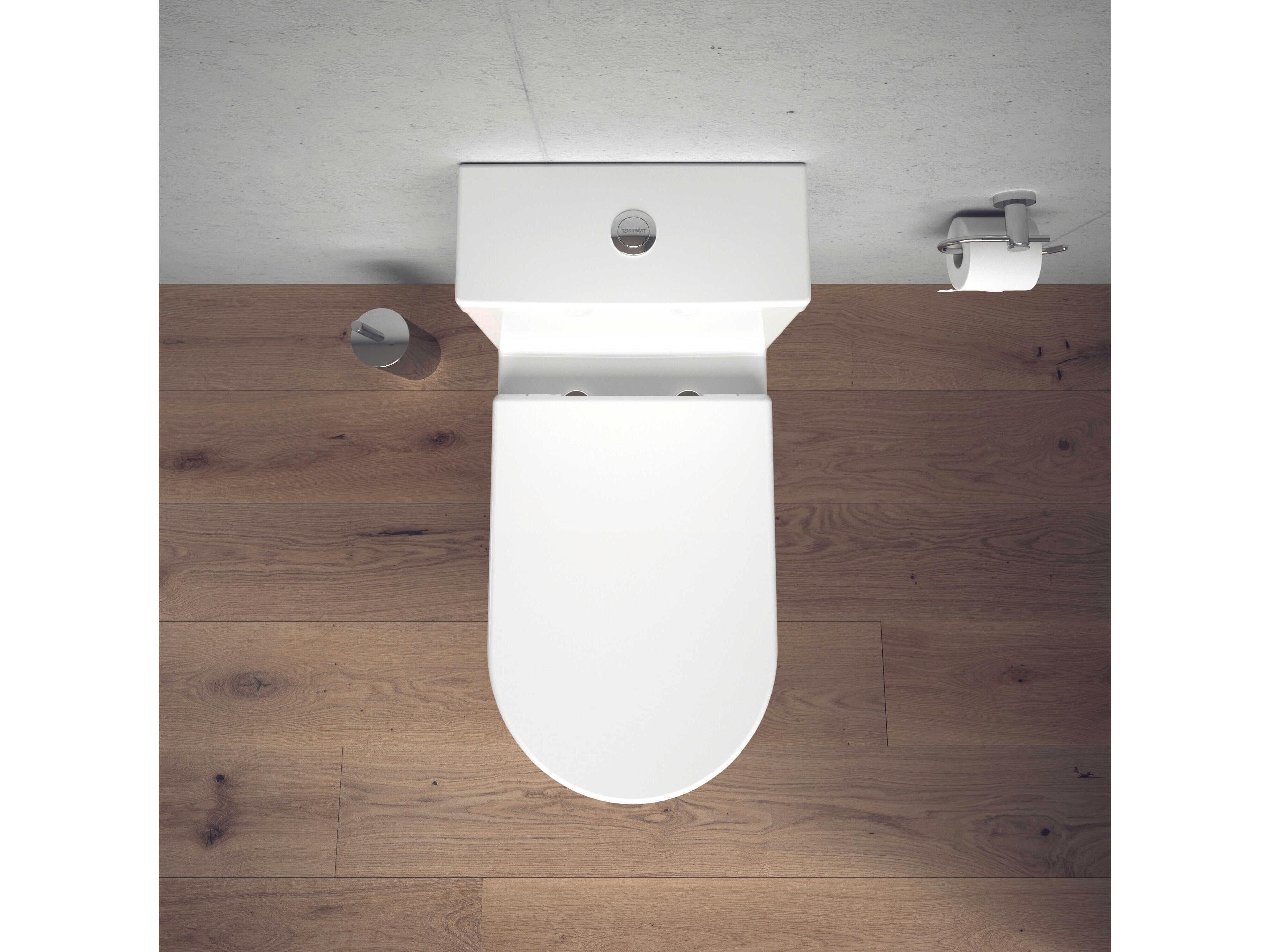 Duravit Starck 2 15'' Ceramic White High Gloss One-Piece Toilet - Seat Included