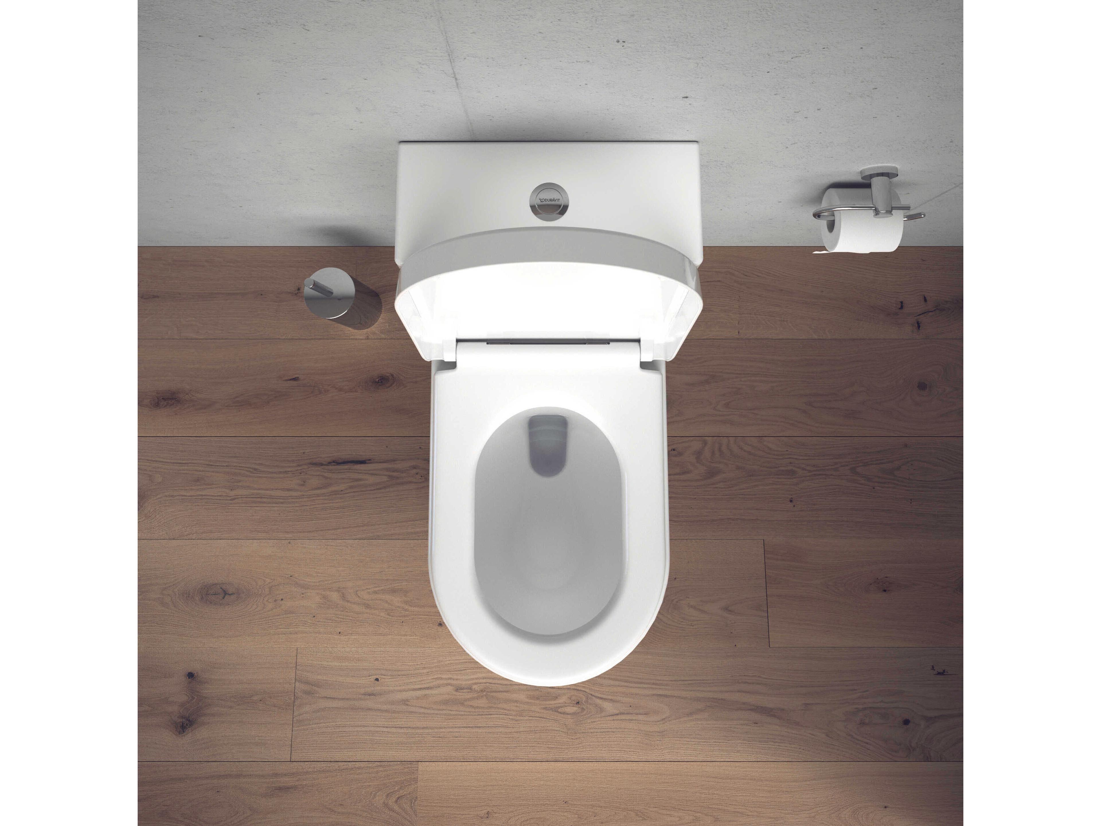 Duravit Starck 2 15'' Ceramic White High Gloss One-Piece Toilet - Seat Included