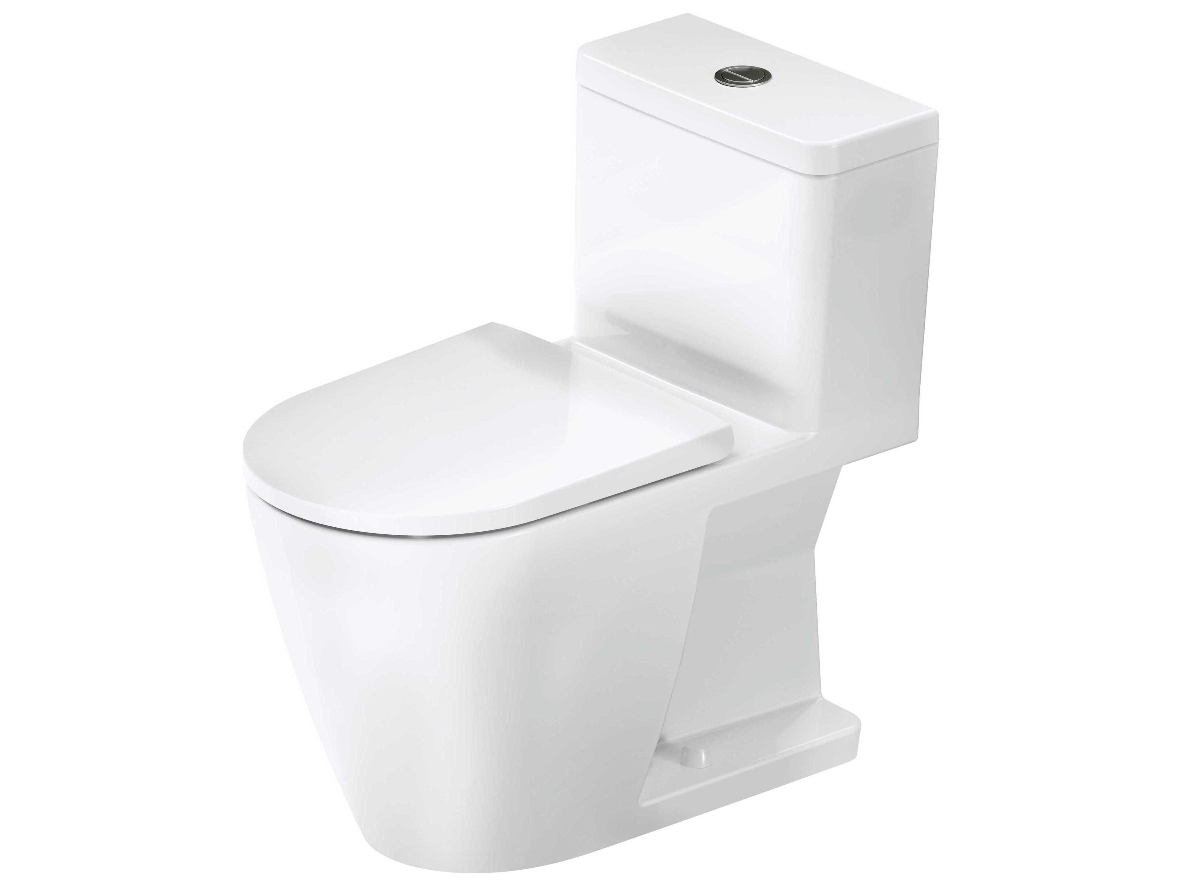 D-Neo 16'' White Dual Flush Two-Piece Toilet 1.32/0.92 GPF, Top Push Button
