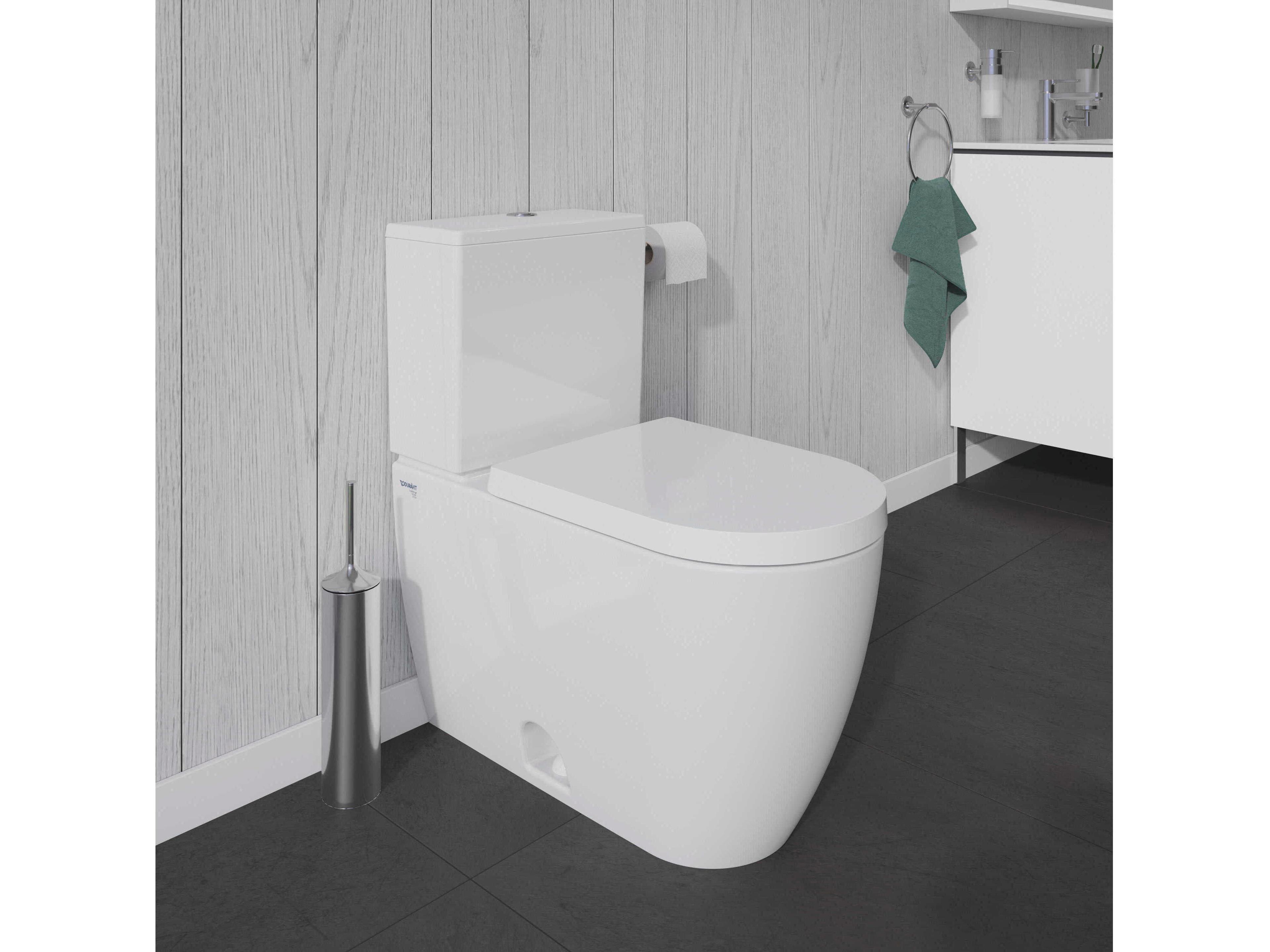 Duravit Me By Starck 16'' Ceramic Elongated Dual Flush White Two-Piece Toilet