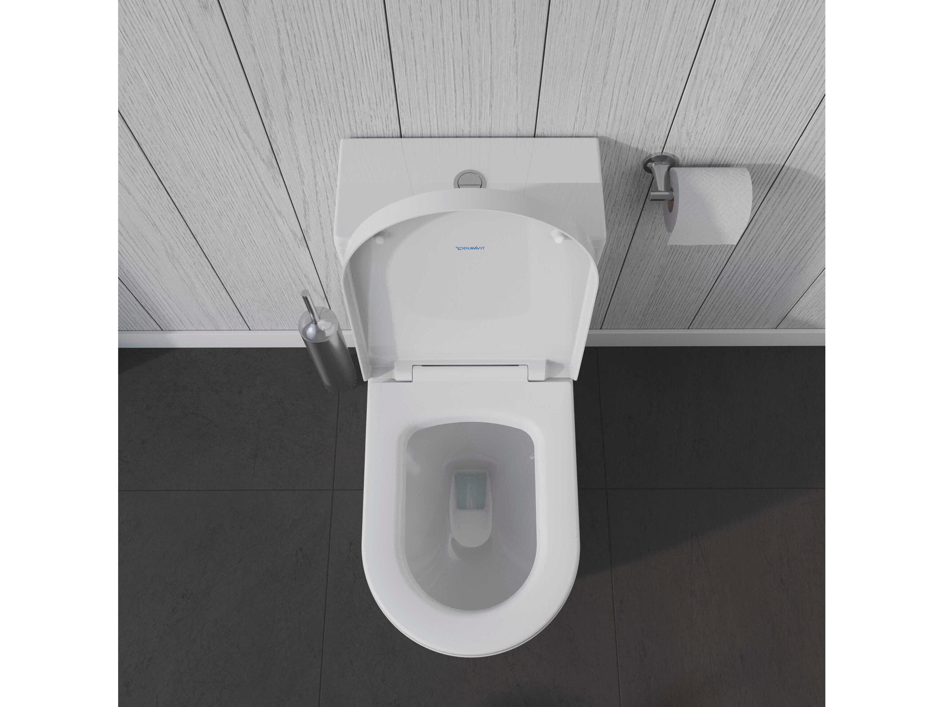Duravit Me By Starck 16'' Ceramic Elongated Dual Flush White Two-Piece Toilet