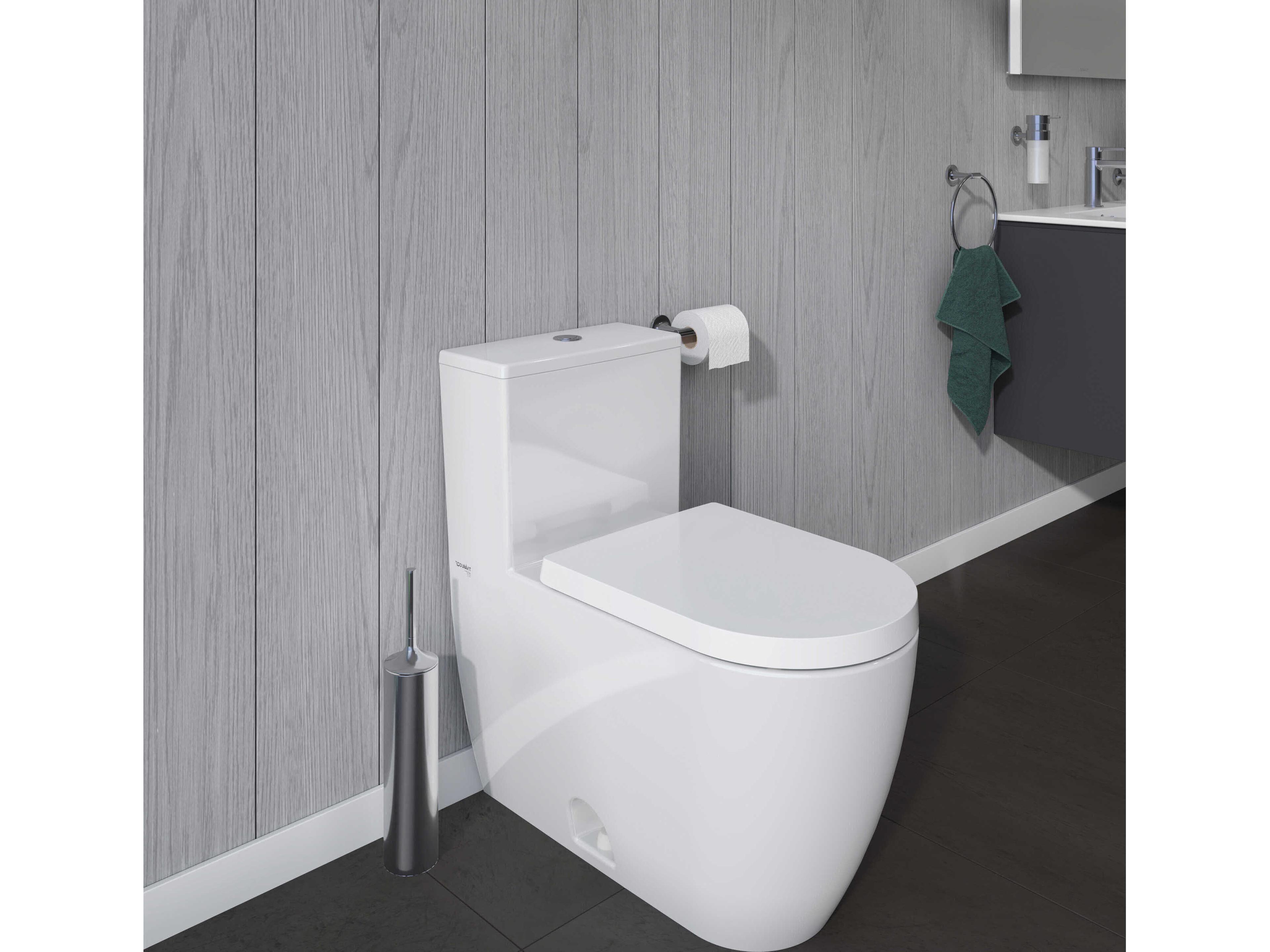 Duravit Me By Starck 15'' Ceramic Elongated Dual Flush White One-Piece Toilet
