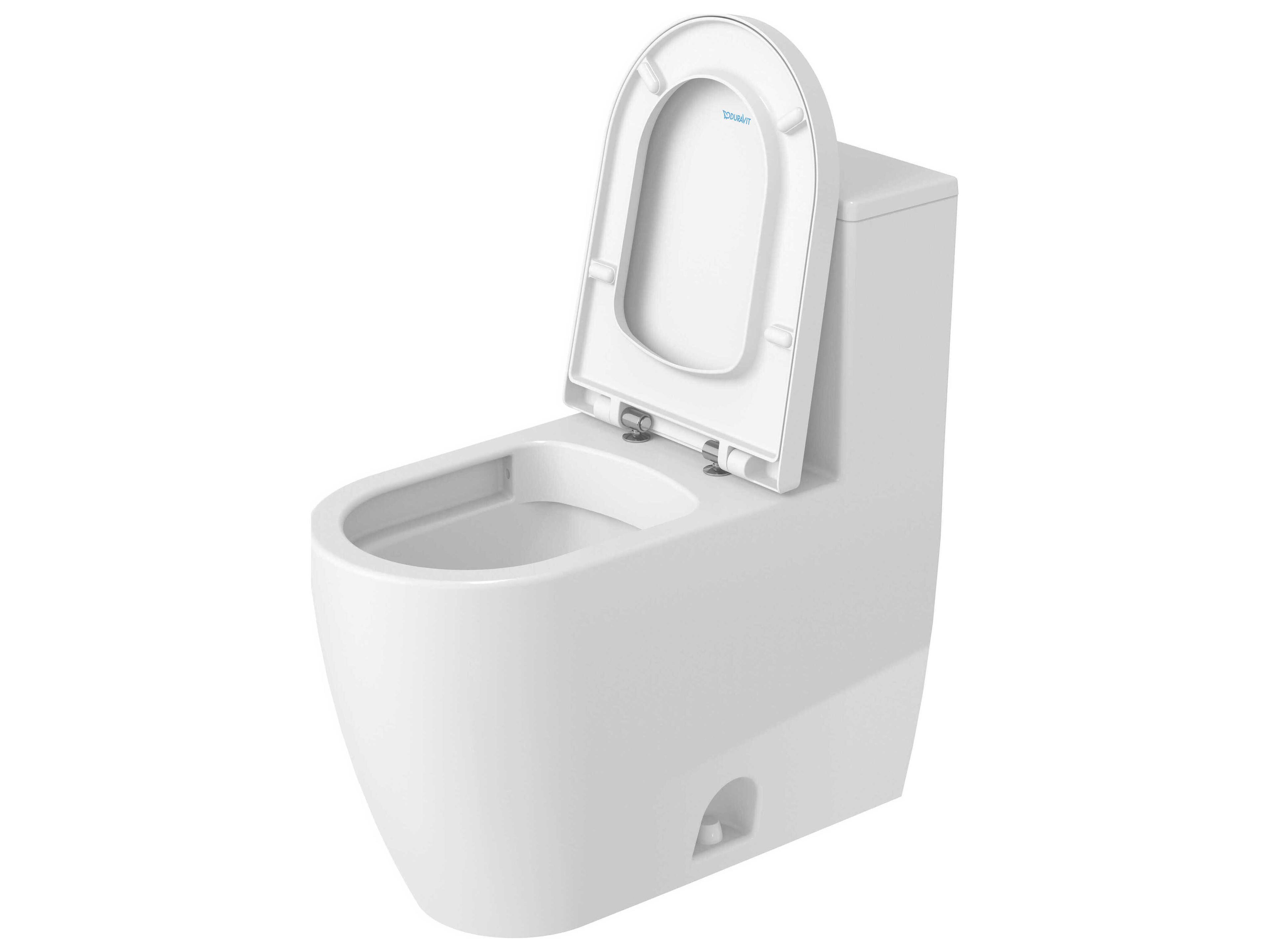 Duravit Me By Starck 15'' Ceramic Elongated Dual Flush White One-Piece Toilet - HygieneGlaze
