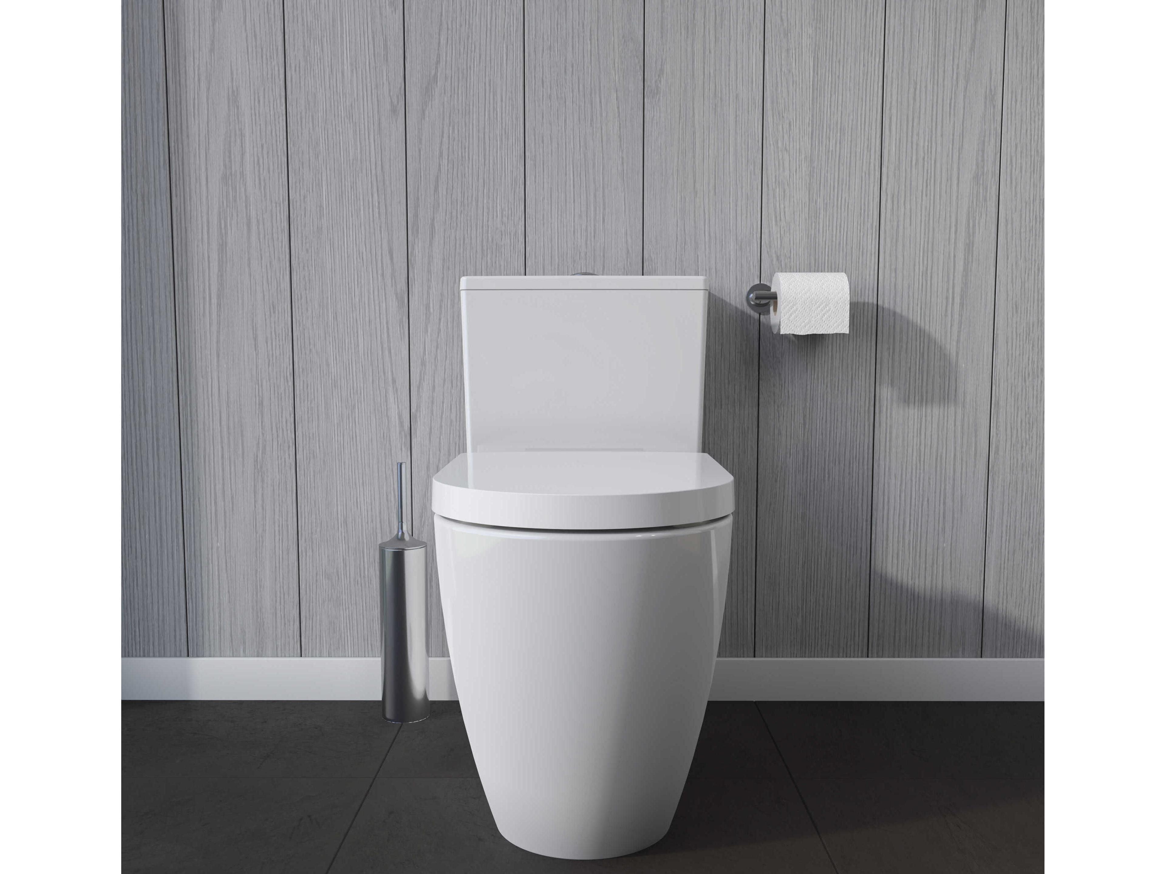 Duravit Me By Starck 15'' Ceramic Elongated Single Flush White One-Piece Toilet