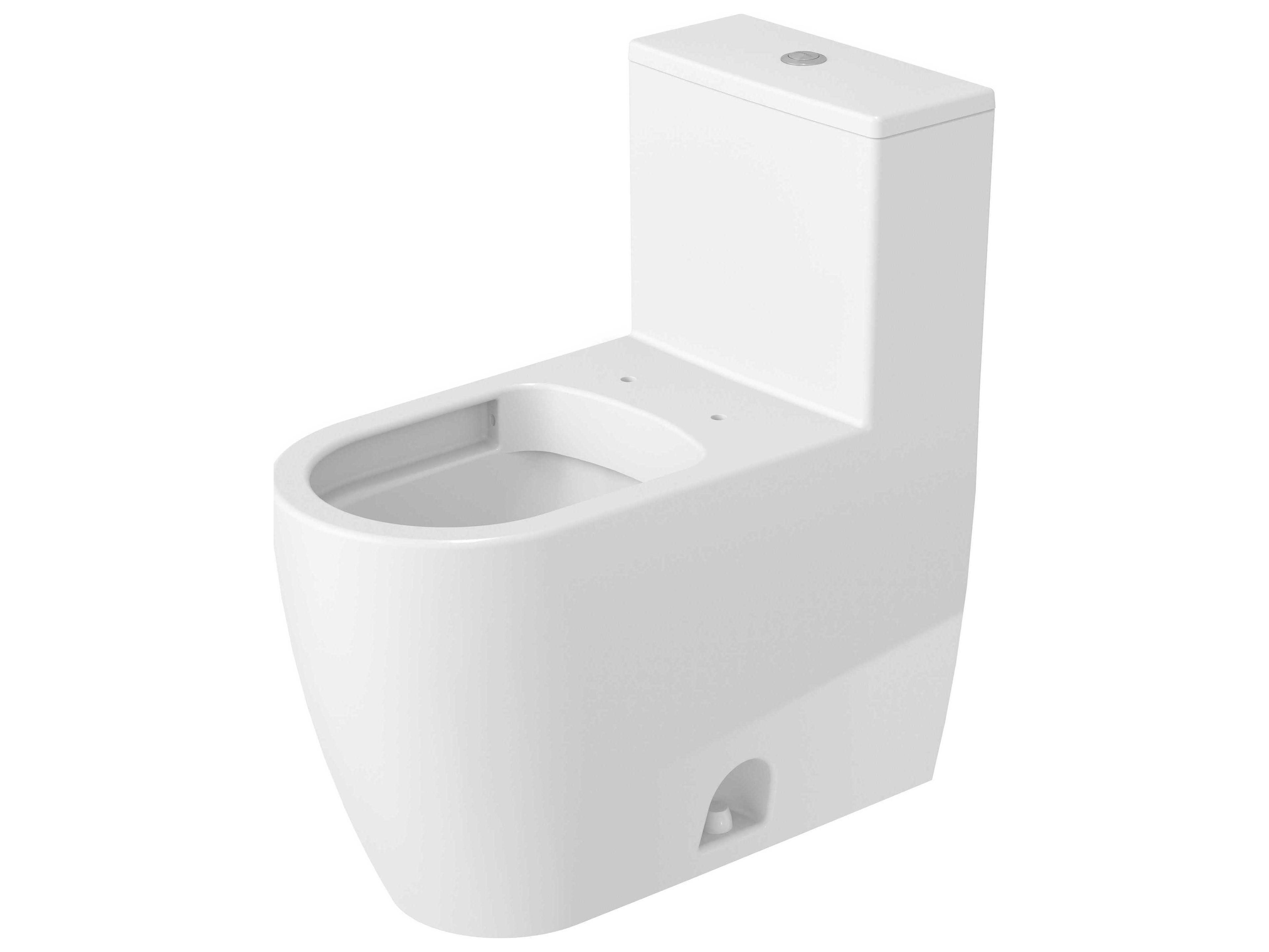 Duravit Me By Starck 15'' Ceramic Elongated Single Flush White One-Piece Toilet - HygieneGlaze