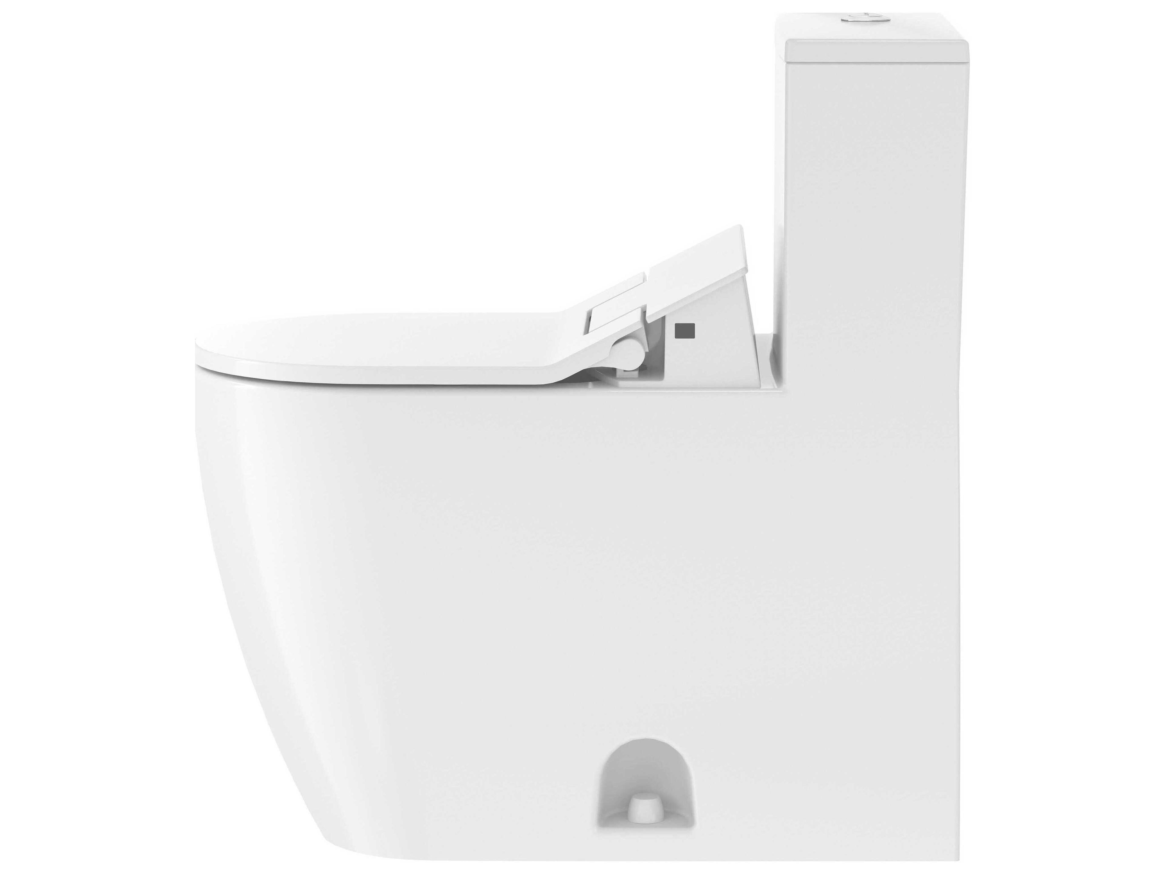 Duravit Me By Starck 15'' Ceramic Dual Flush White One-Piece Toilet  - HygieneGlaze