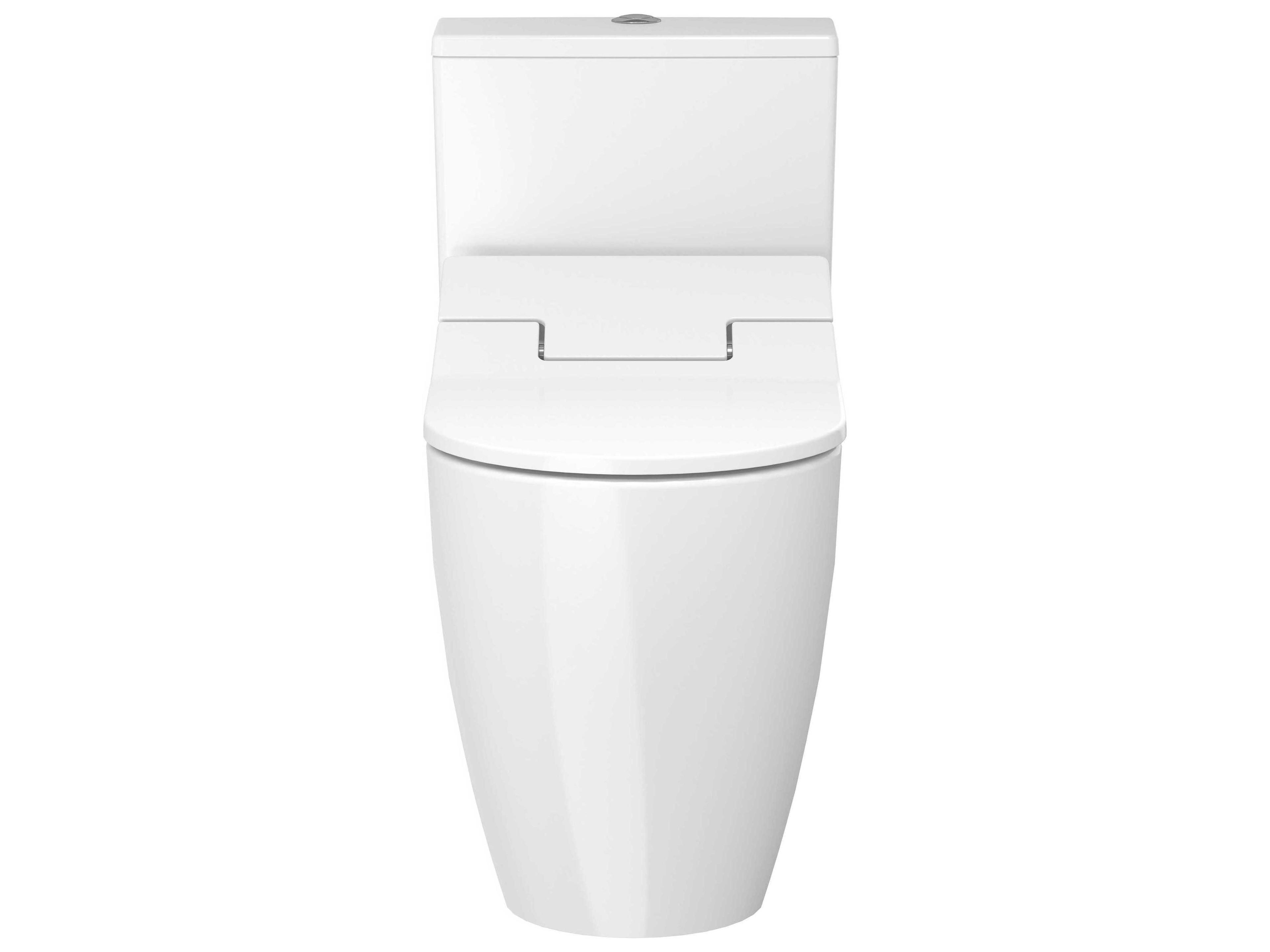 Duravit Me By Starck 15'' Ceramic Single Flush White One-Piece Toilet  - HygieneGlaze