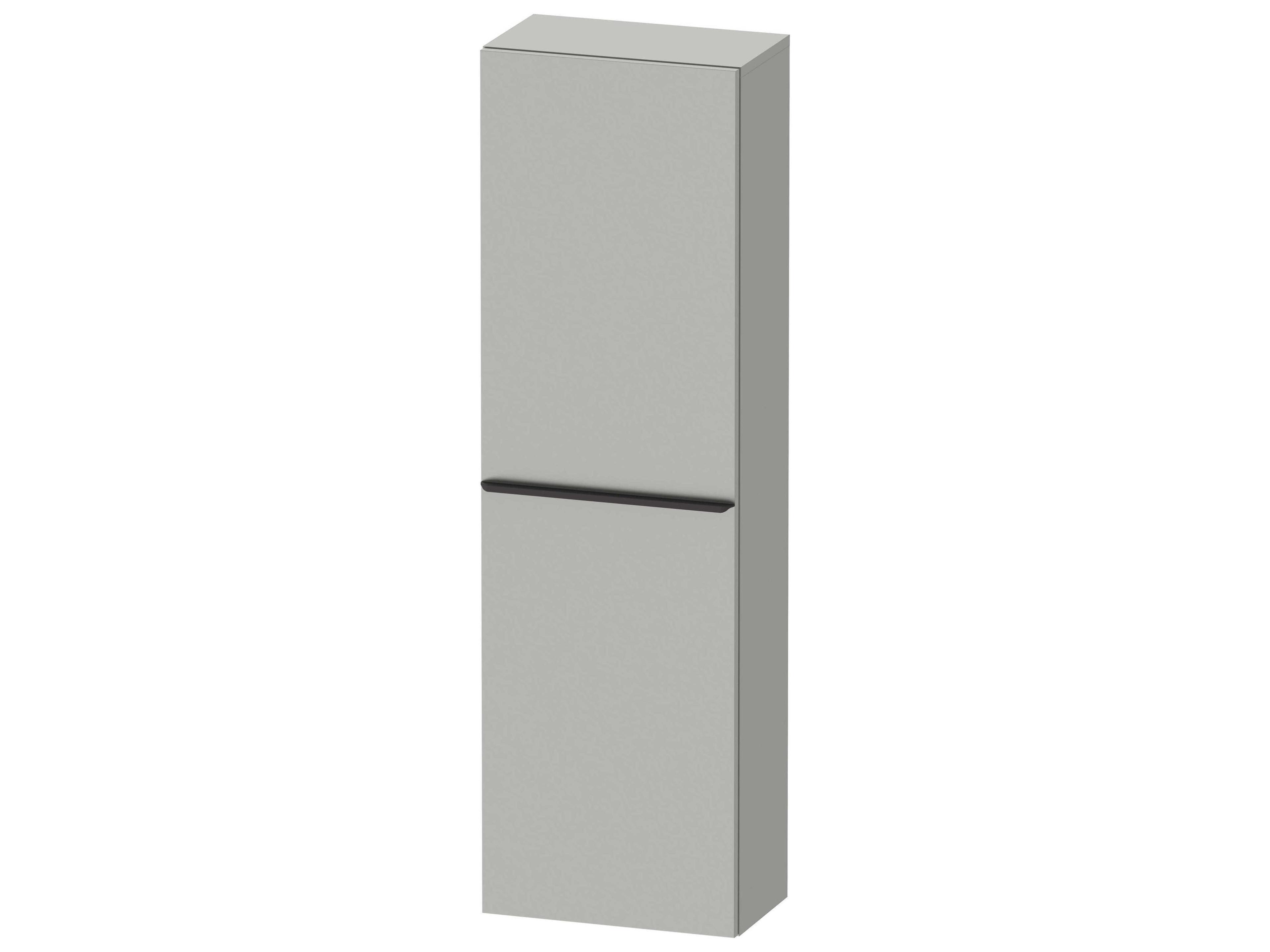 Duravit D-neo 16'' Concrete Gray Matt Semi Tall Cabinet - Right-Hinged Door