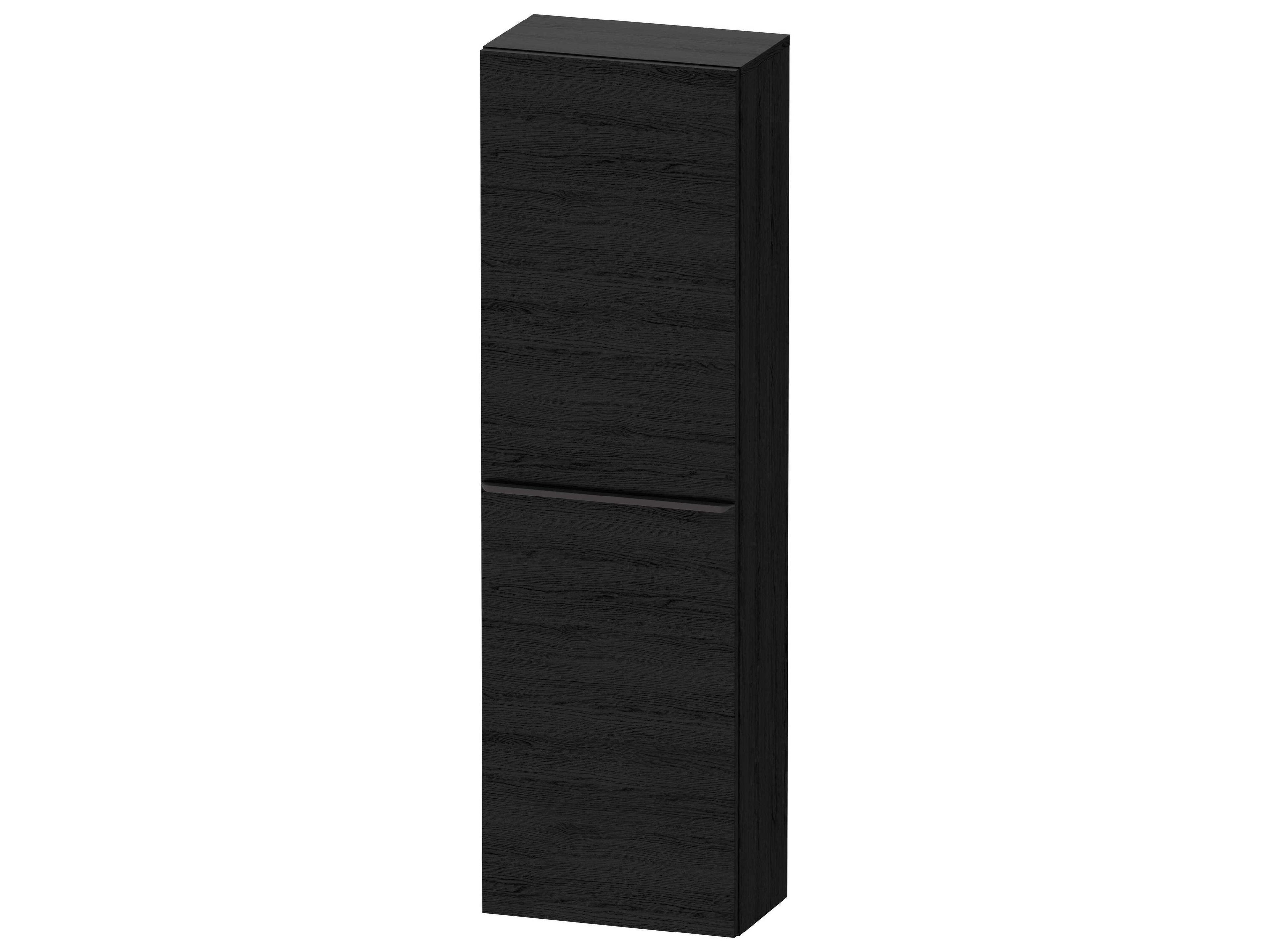 D-neo 16'' Black Oak Matt Semi Tall Cabinet - Right-Hinged Door