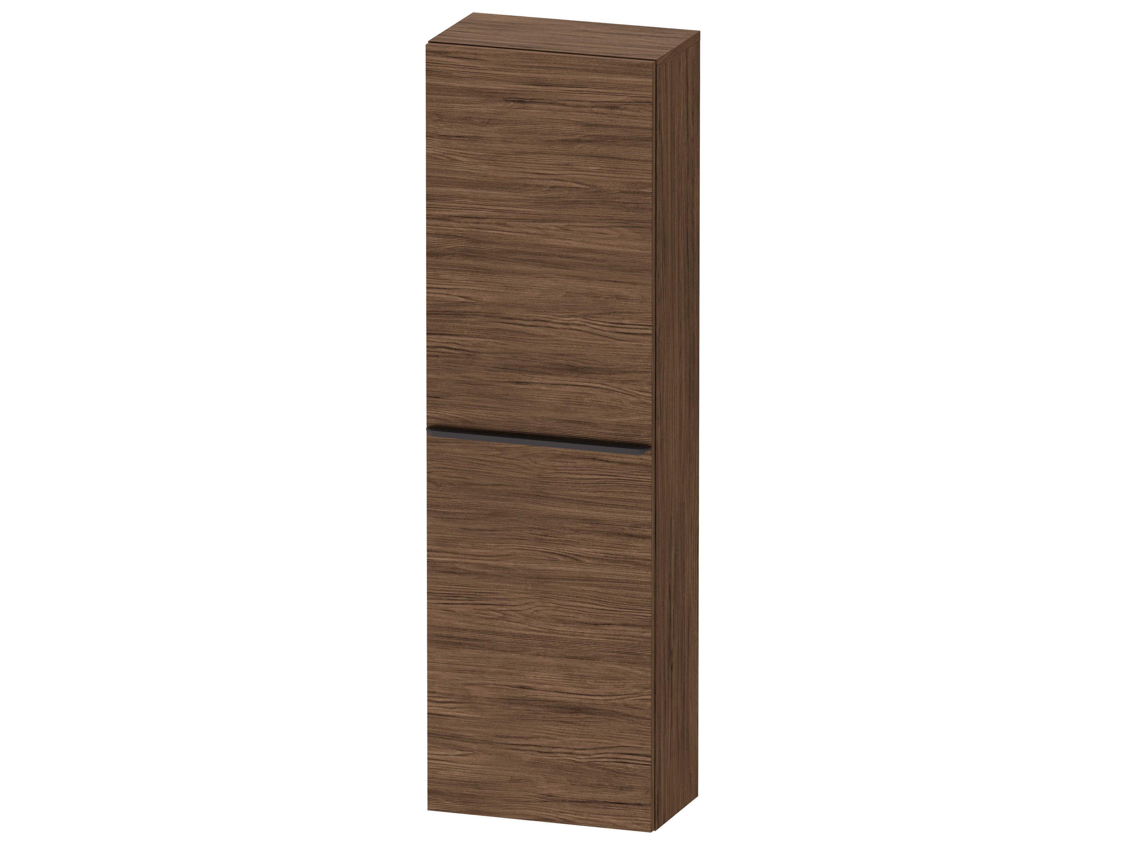 D-neo 16'' Walnut (dark) Matt Semi Tall Cabinet - Right-Hinged Door