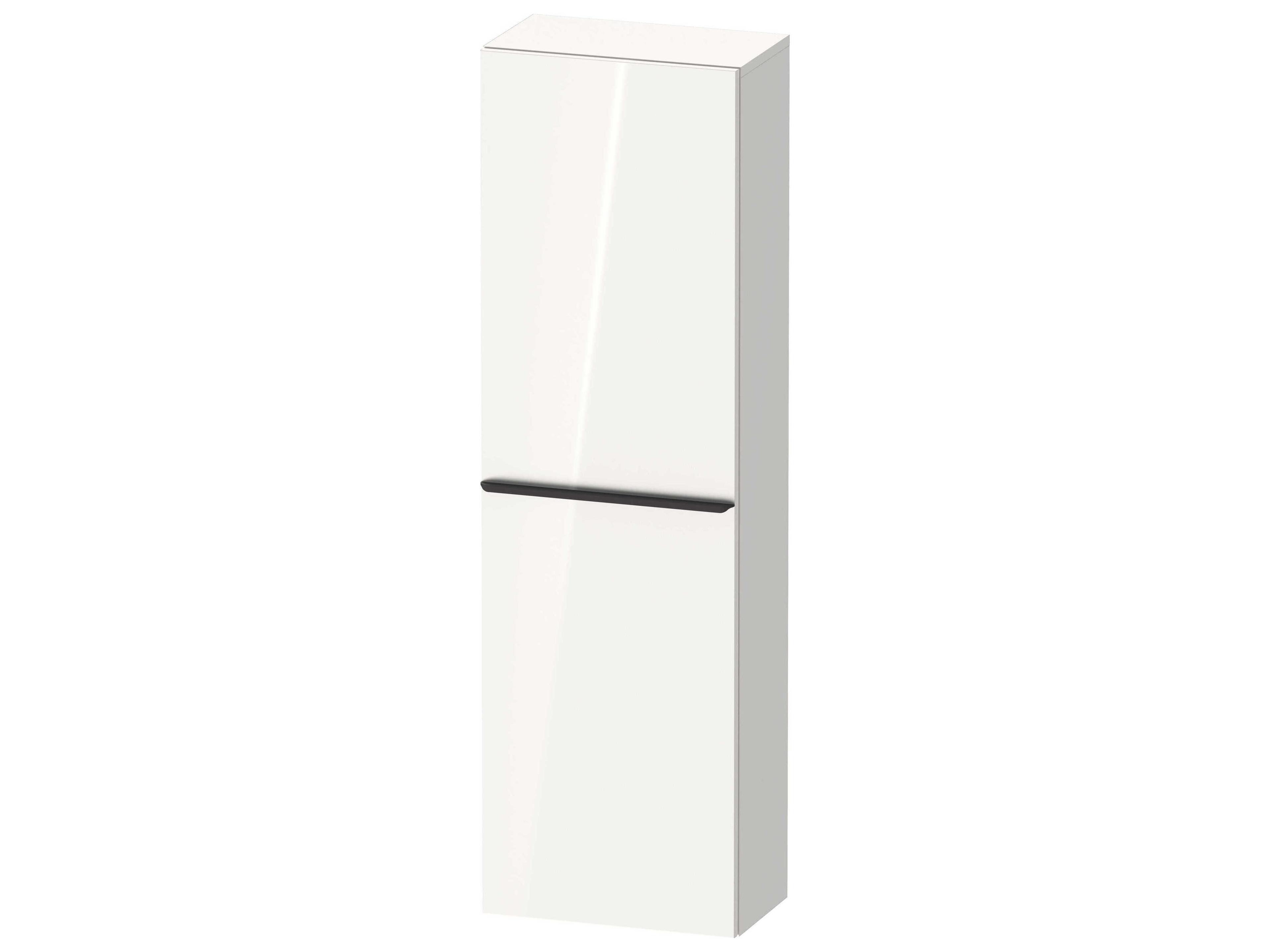D-neo 16'' White High Gloss Semi Tall Cabinet - Right-Hinged Door