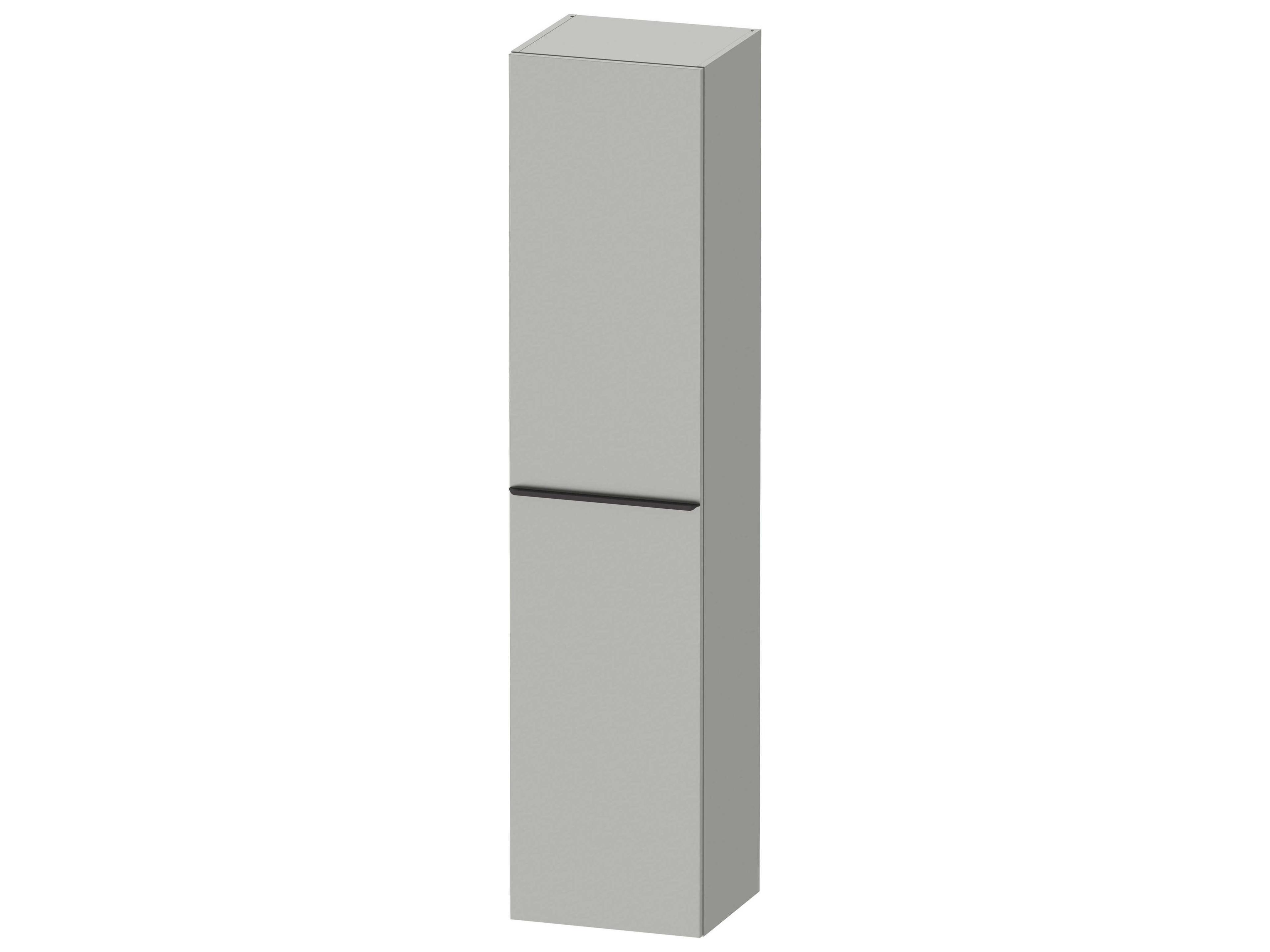 D-neo 16'' Concrete Gray Matt Semi Tall Cabinet - Left-Hinged Door