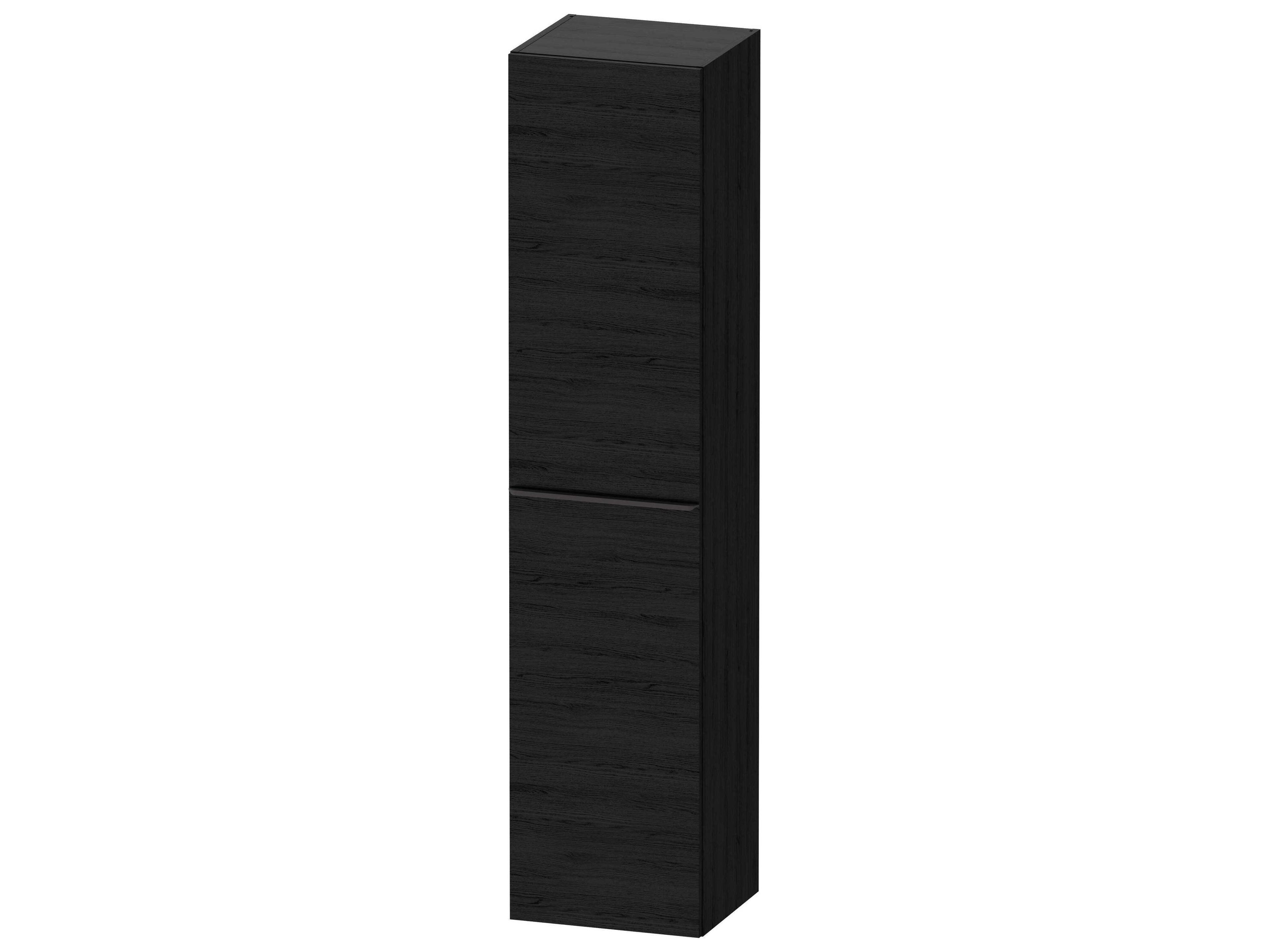 D-neo 16'' Black Oak Matt Semi Tall Cabinet - Left-Hinged Door