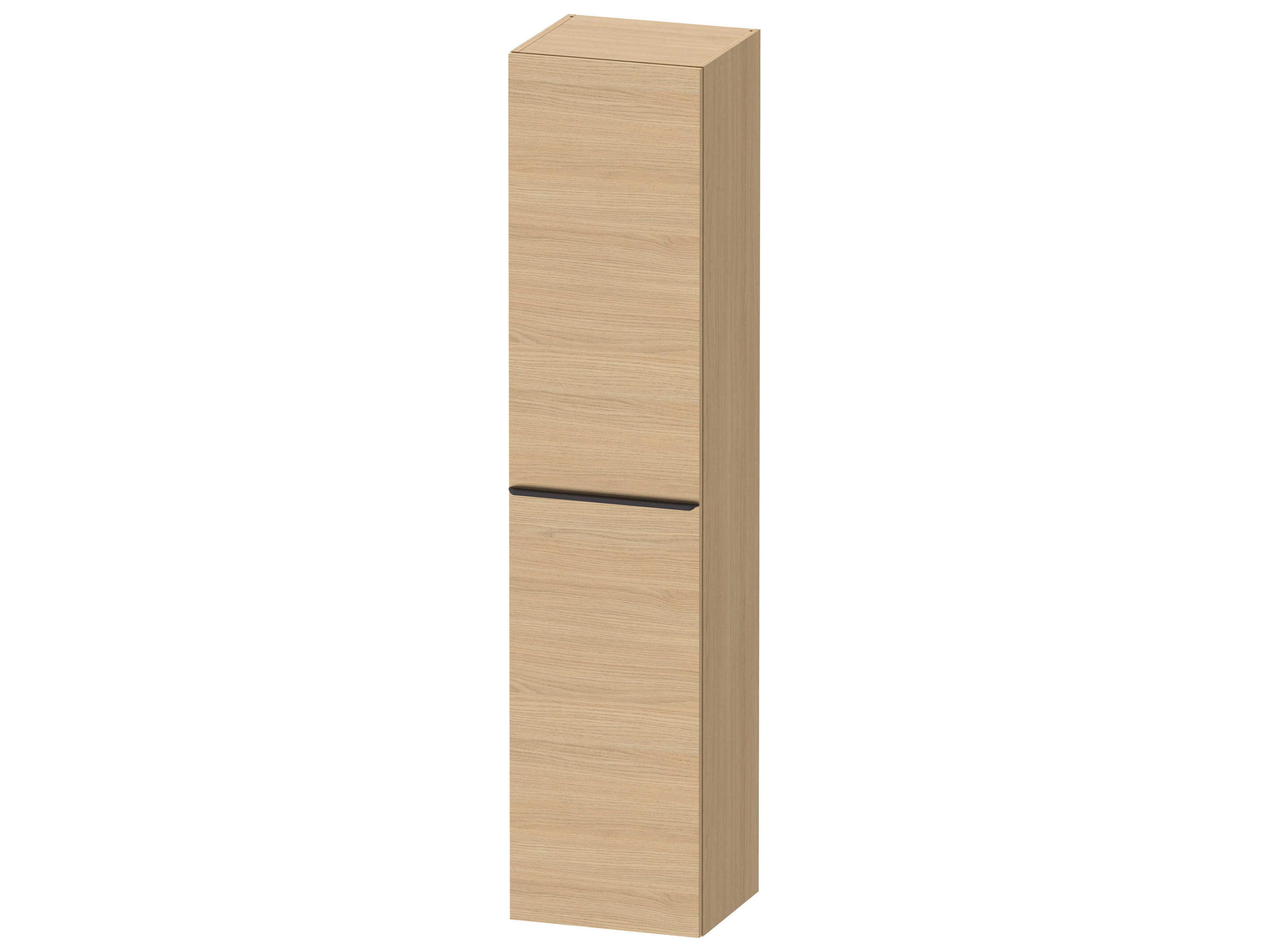 D-neo 16'' Natural Oak Matt Semi Tall Cabinet - Left-Hinged Door