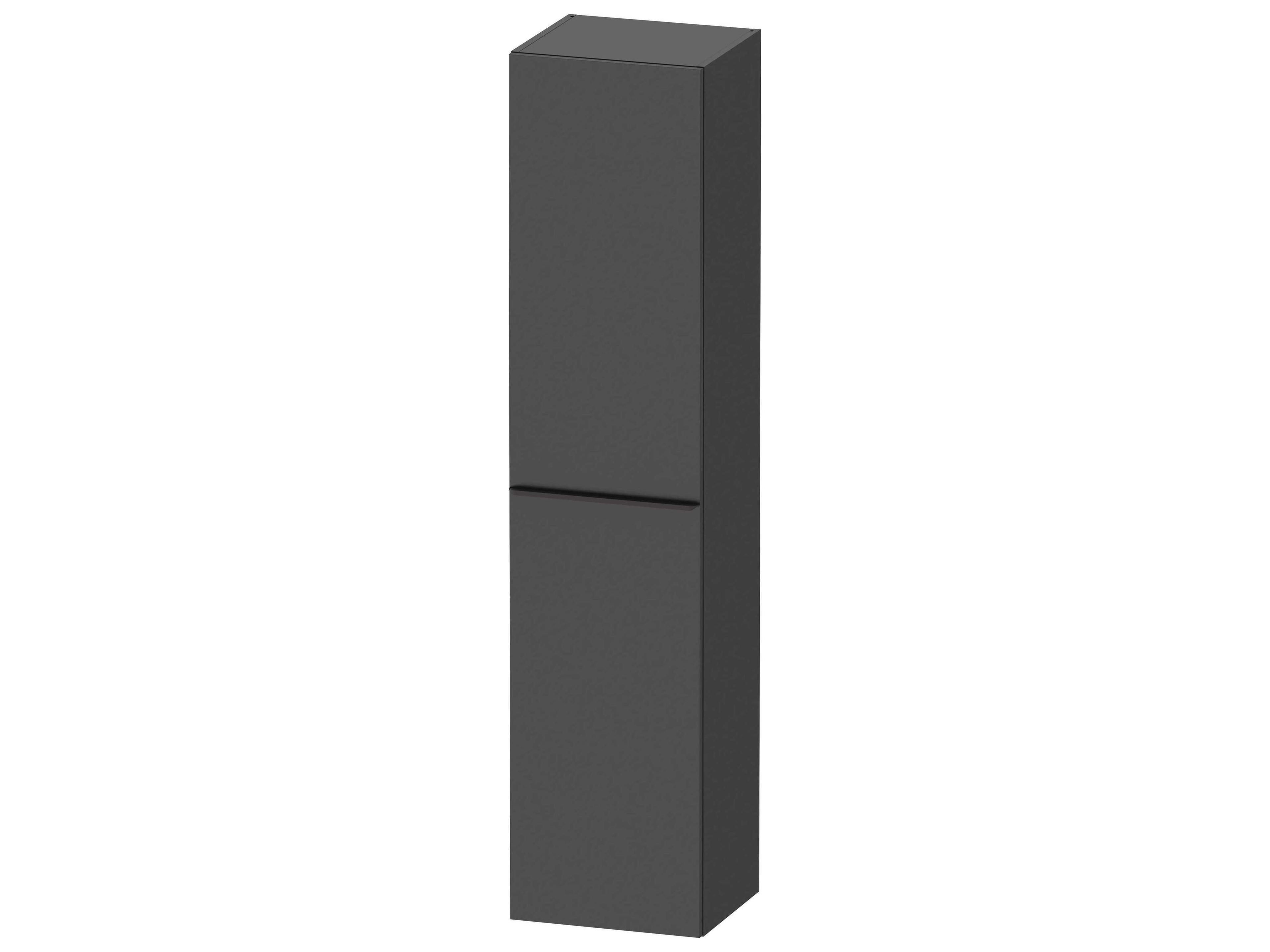 D-neo 16'' Graphite Matt Semi Tall Cabinet - Left-Hinged Door