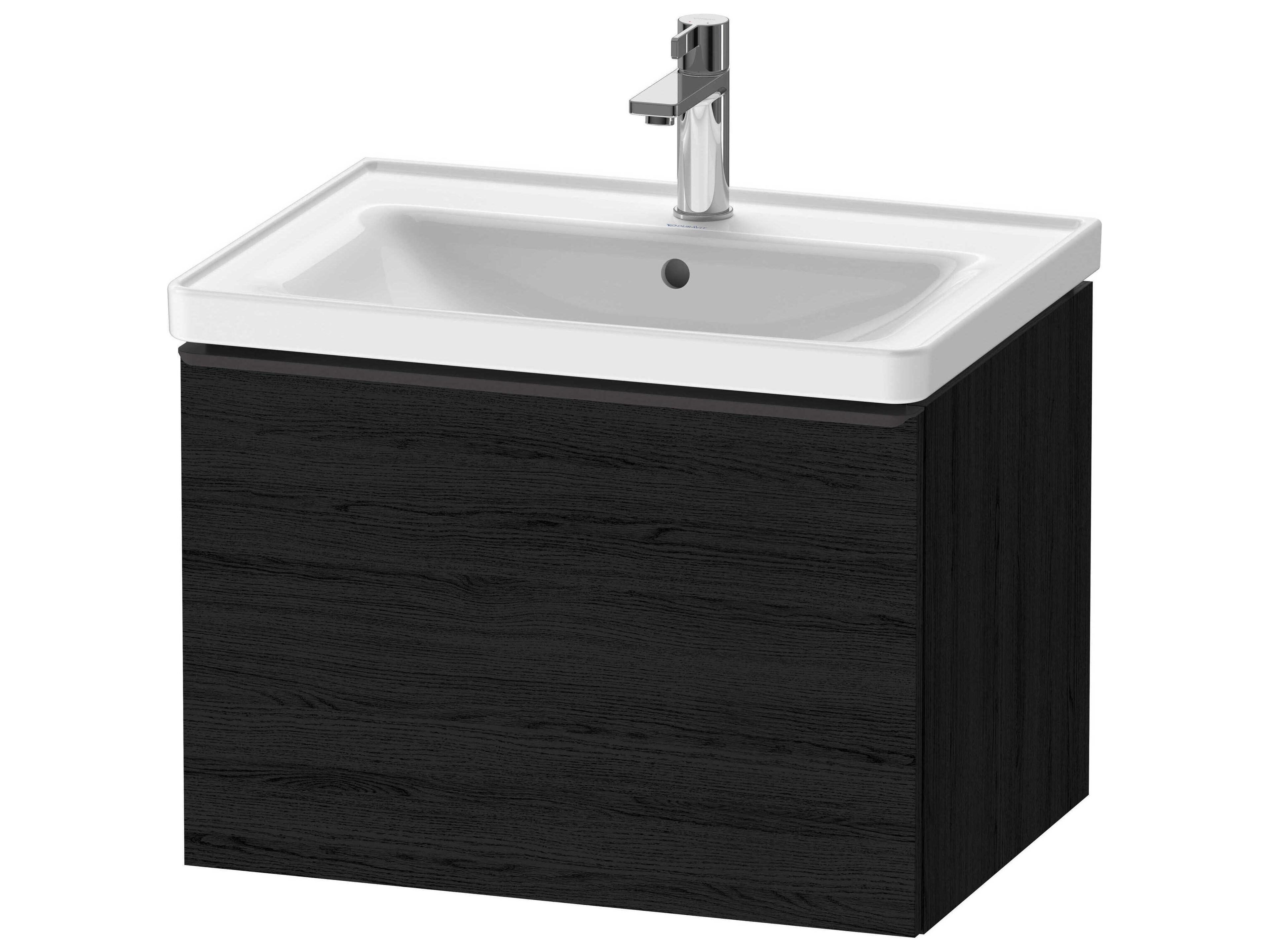 D-neo 25_ Black Oak Matt Wall-Mount Vanity Cabinet