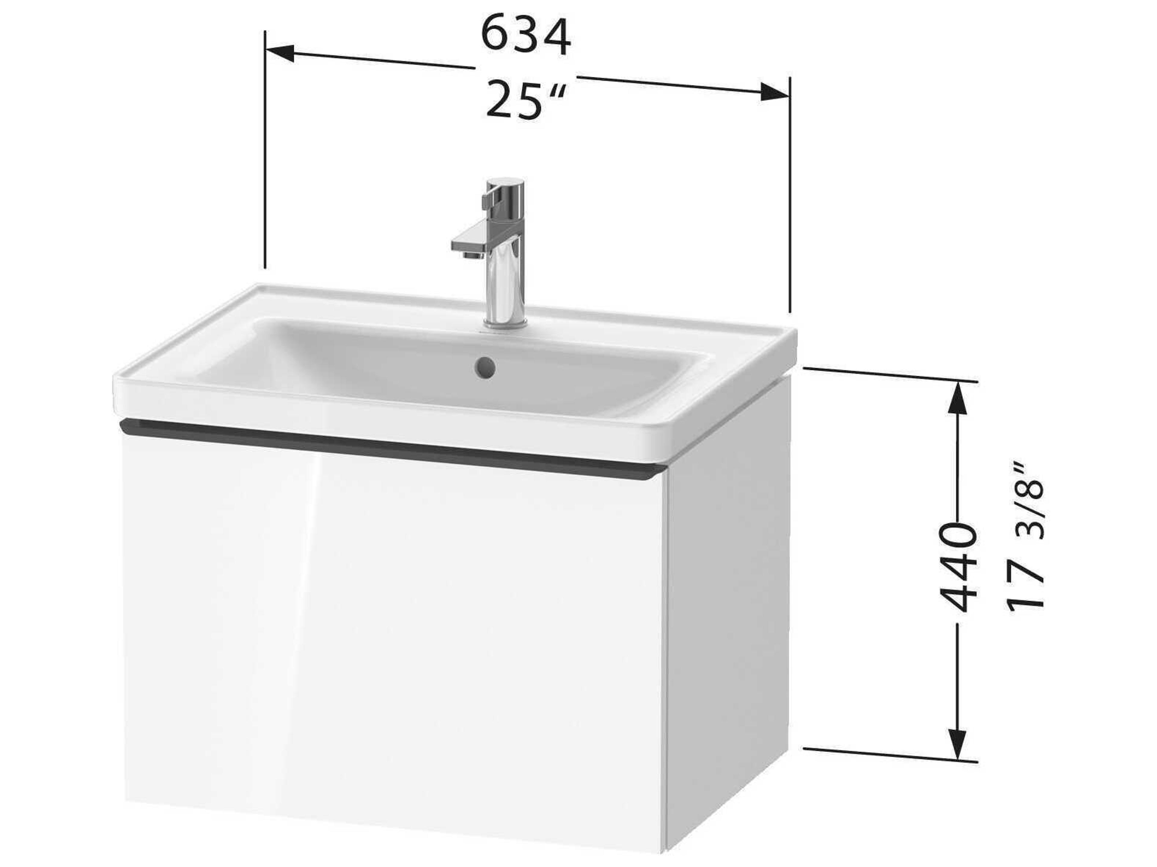 Duravit D-neo 25_ Black Oak Matt Wall-Mount Vanity Cabinet