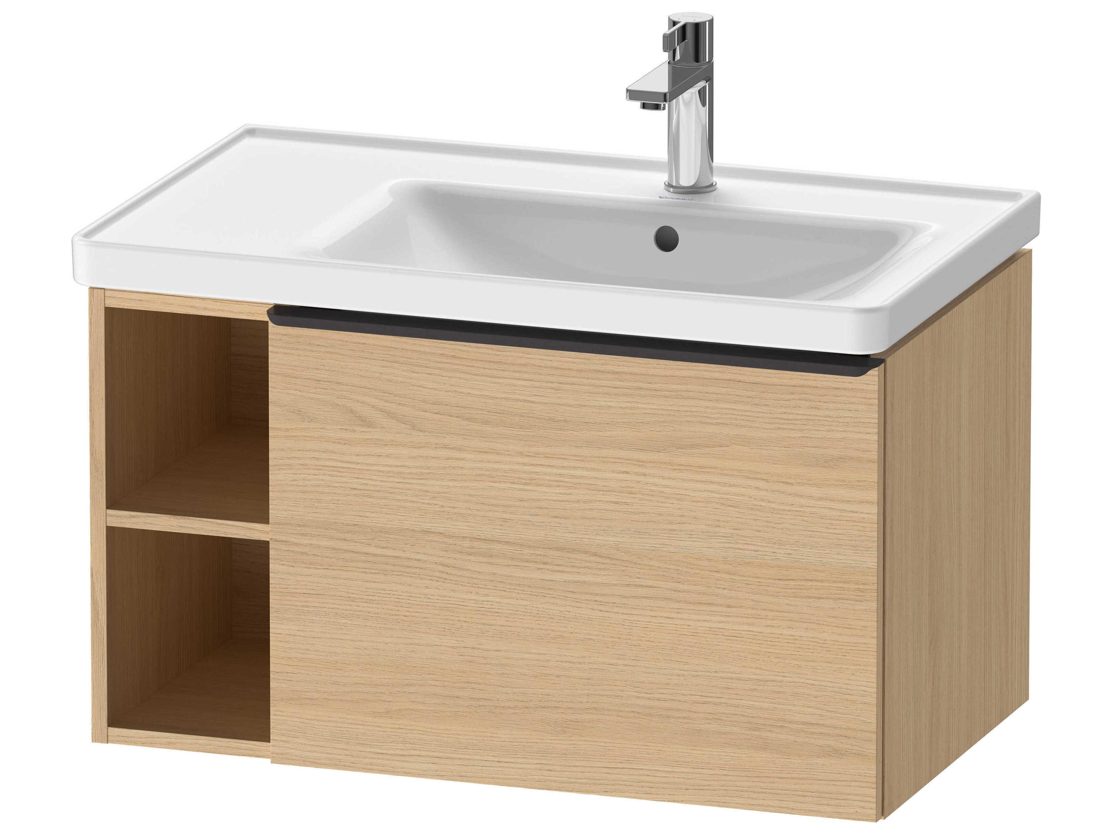 D-neo 31_ Natural Oak Matt Wall-Mount Vanity Cabinet