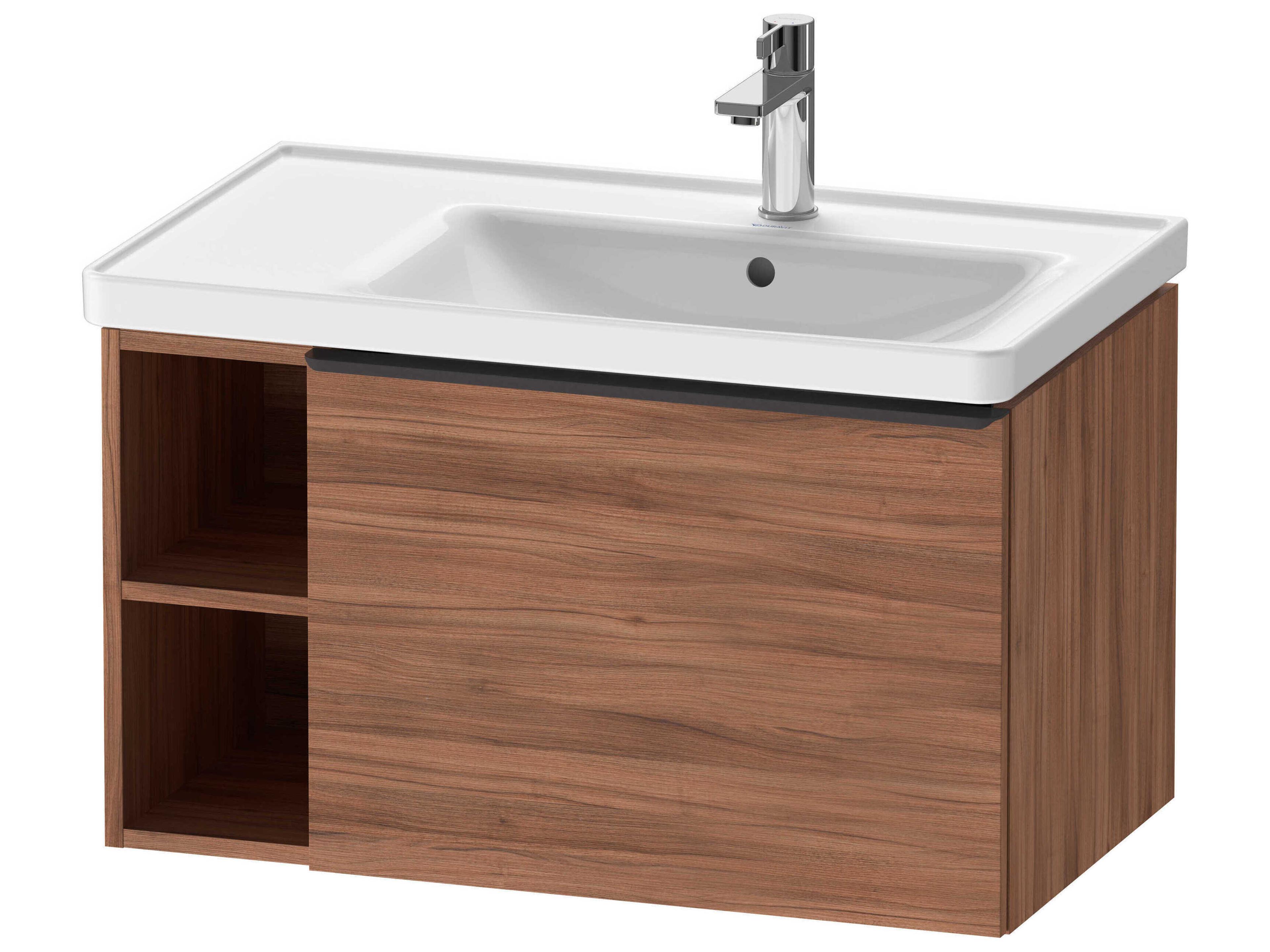 D-neo 31_ Walnut Matt Wall-Mount Vanity Cabinet