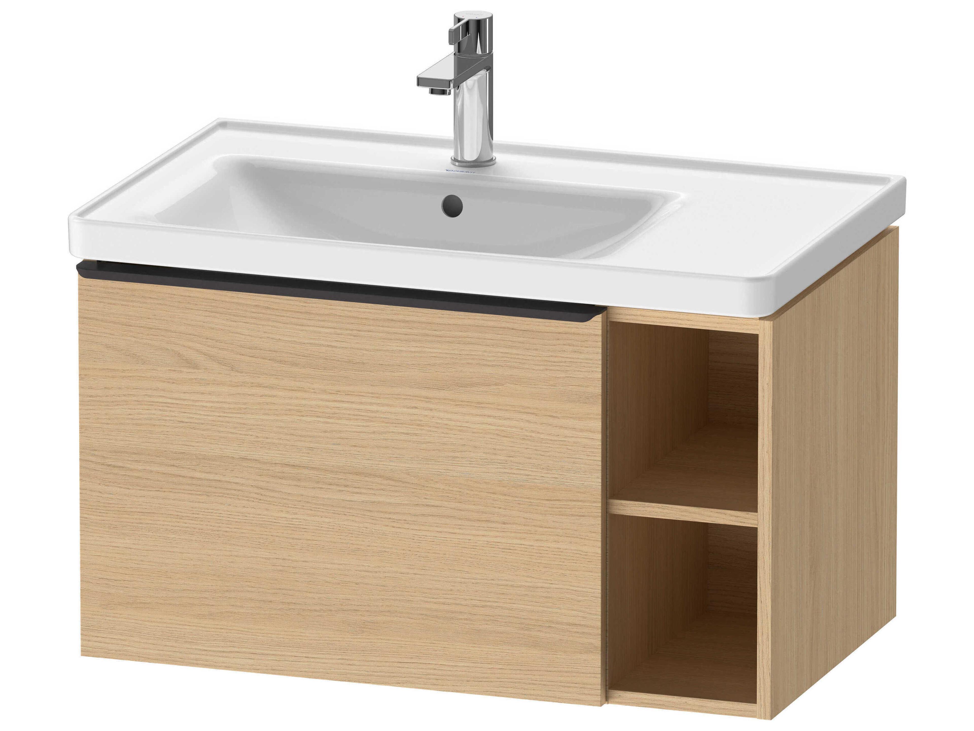 D-neo 31_ Natural Oak Matt Wall-Mount Vanity Cabinet